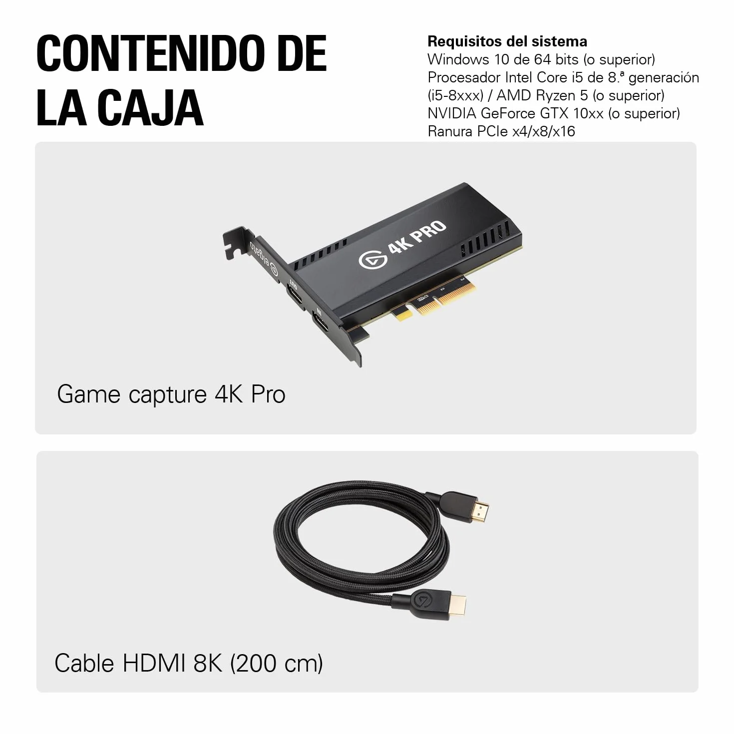 Elgato 4K Pro, Tarjeta de Captura Interna: Traspaso de señal 8K60|4K60 HDR10 con una latencia ultrabaja en PS5|Pro, Xbox Series X|S, Nintendo Switch 2, OBS y más, Streaming, Compatible PC y Dual PC
