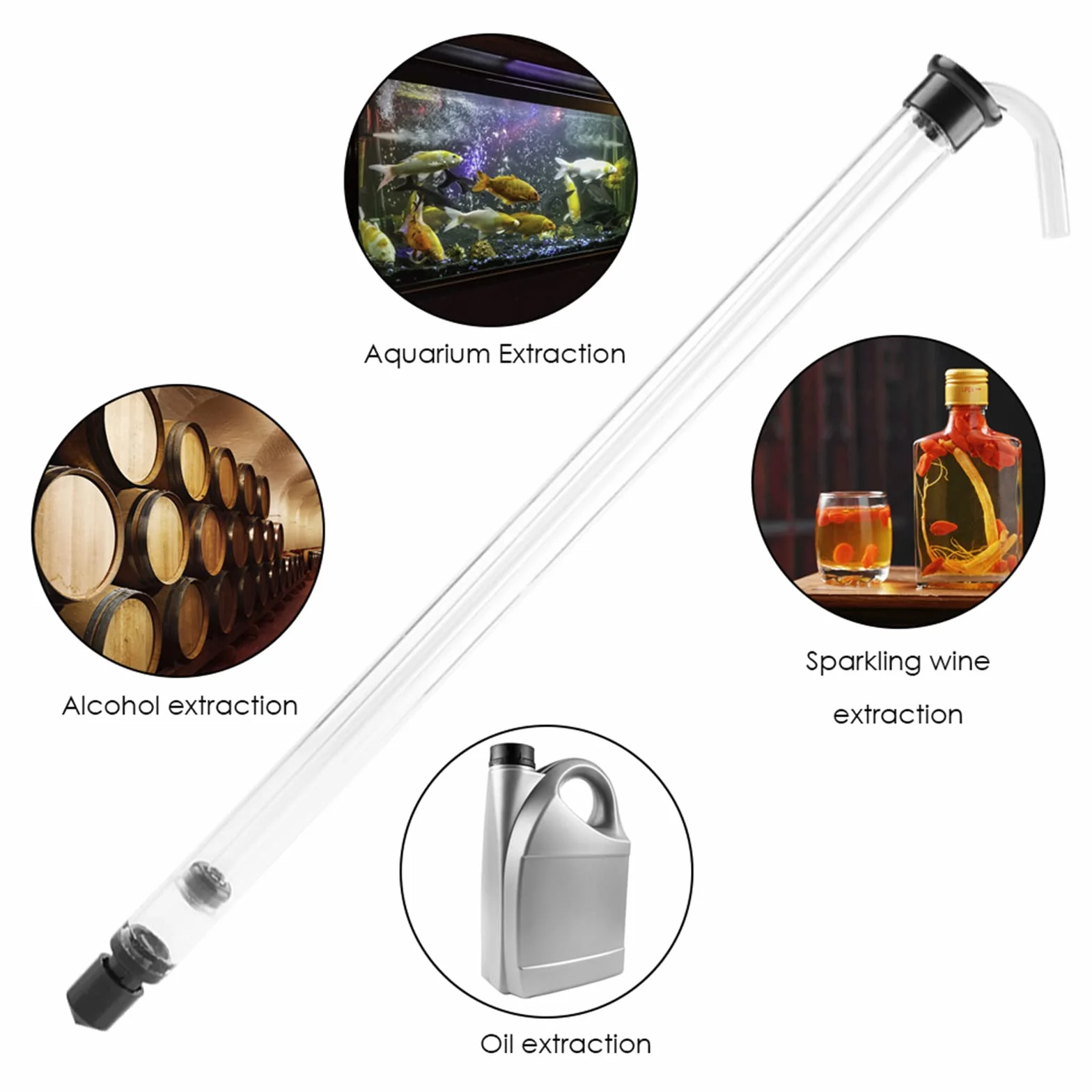 SOONHUA Sifón Automático para Cerveza con Tubo Manguera de Plástico Equipo de Fabricación