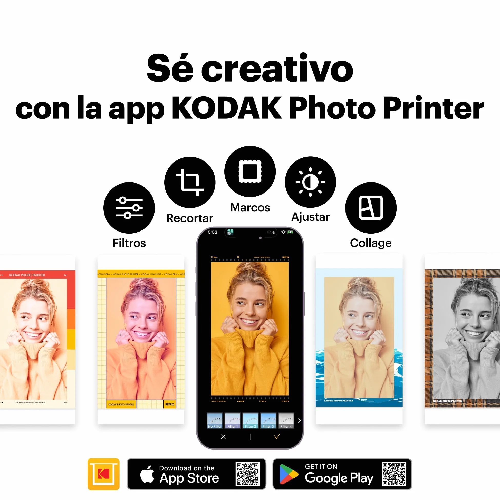 KODAK Dock Plus 4PASS Impresora de Fotos Instantánea 10x15cm 40 Hojas