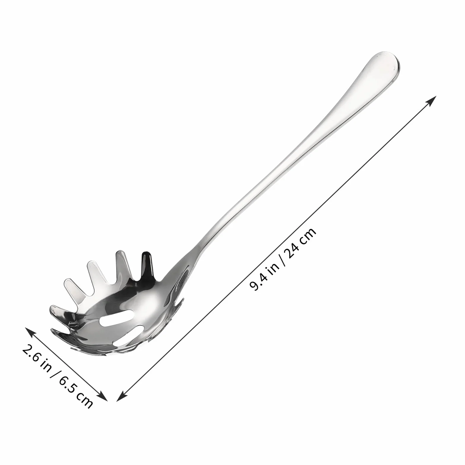 Cuchara de pasta de acero inoxidable con mango ergonómico para espaguetis