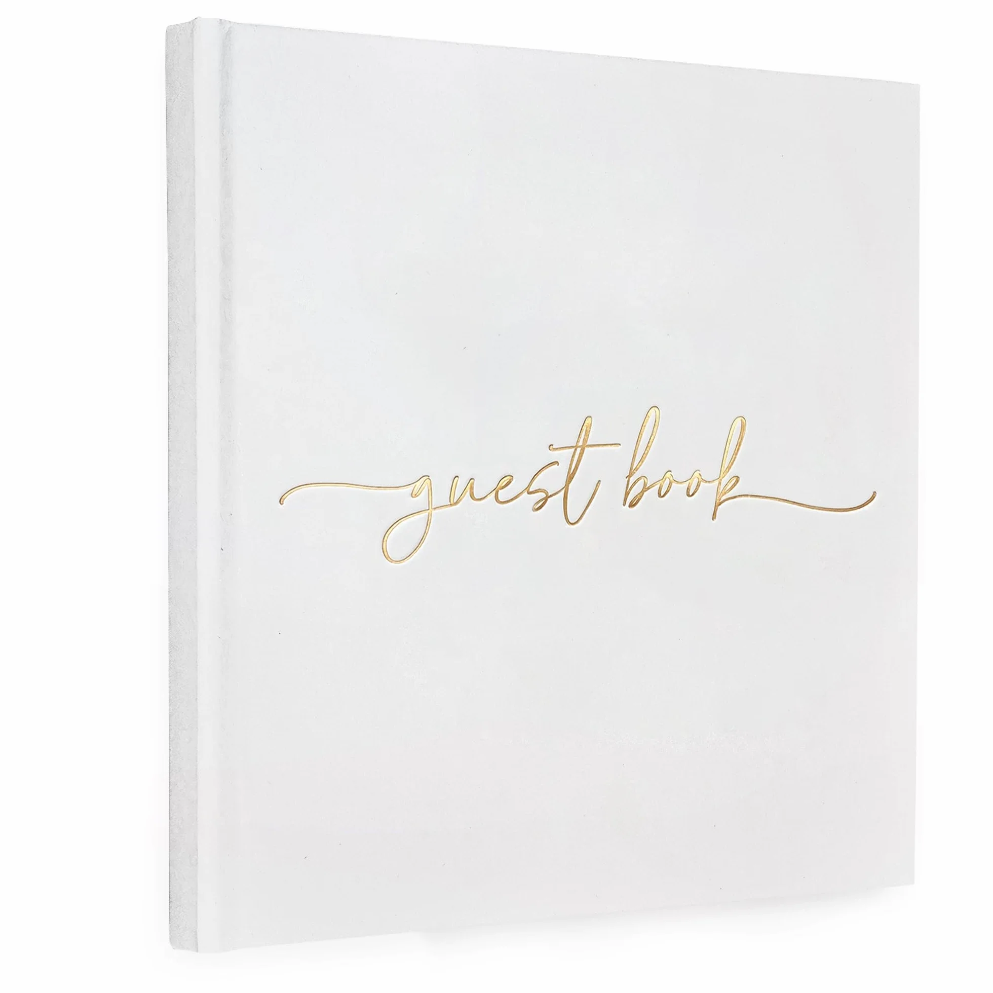 Plantvibes Libro de visitas premium para bodas, 72 páginas, papel grueso, estilo vintage, título dorado