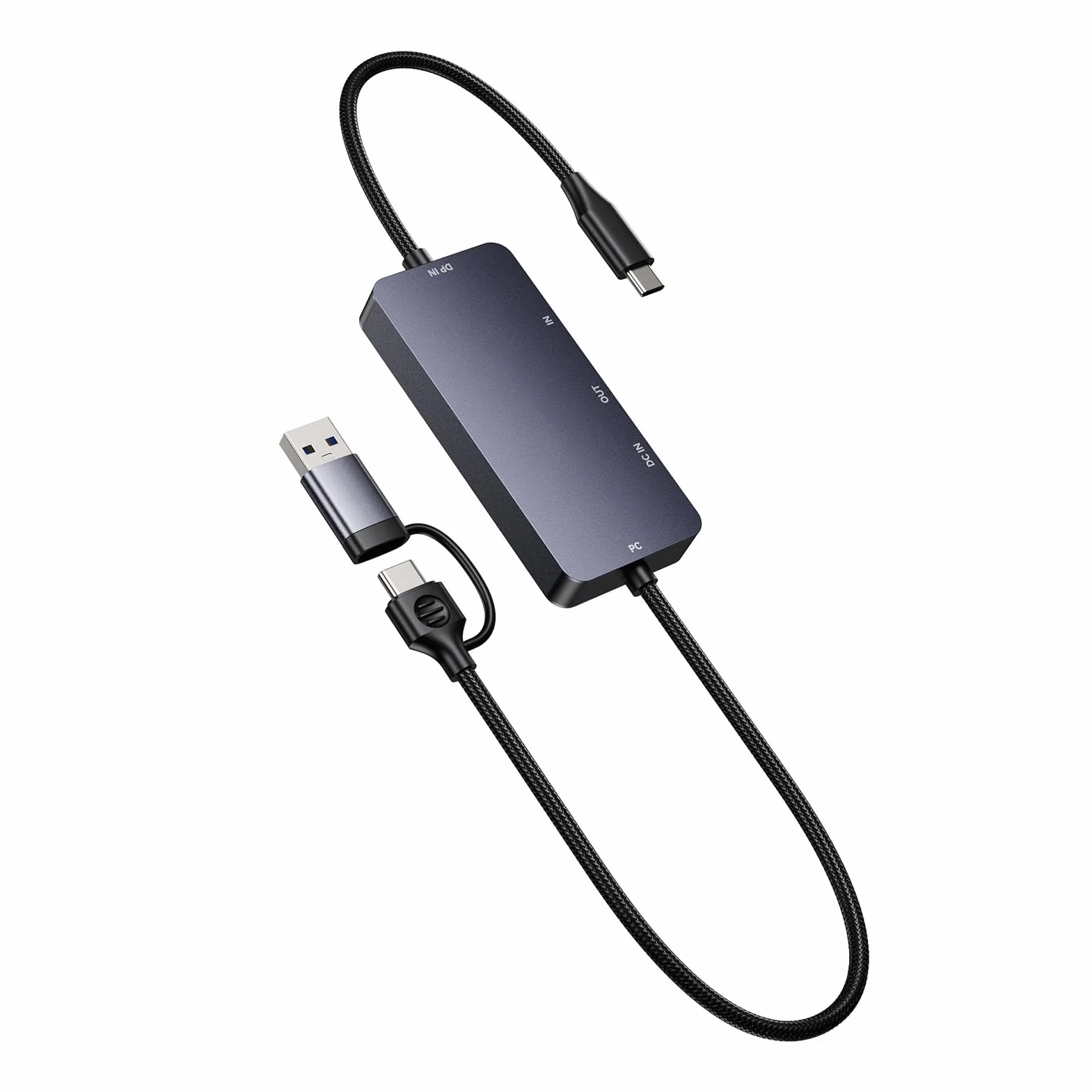 Tarjeta de Captura de Video, Salida USB A C con Carga PD de 100 W, Entrada HDMI Tipo C, Grabación 1080P 60 Hz, Paso 4K@60 Hz, para PC Portátil