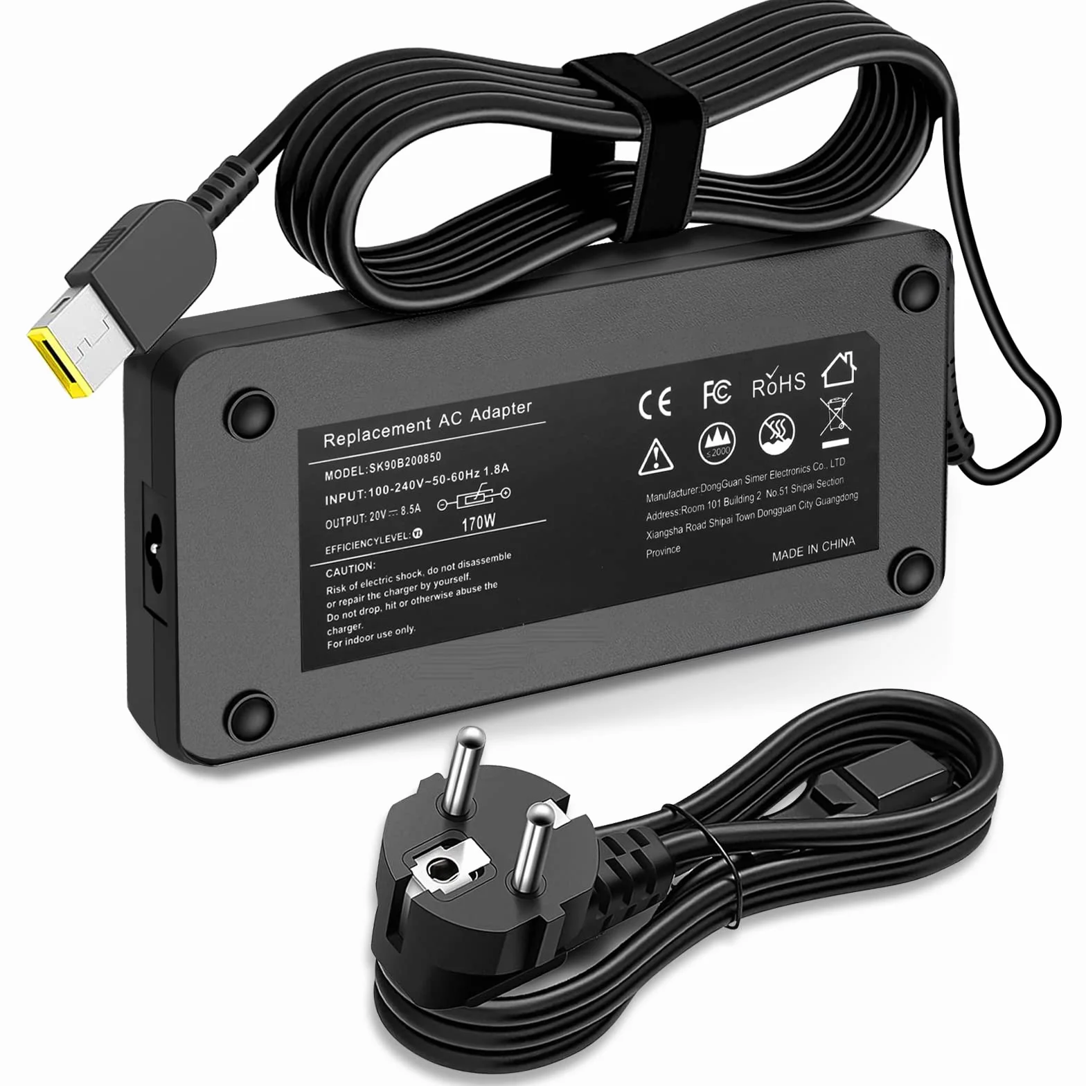 170W Cargador Portatil ADL170NLC3A Compatible con Lenovo Thinkpad P50 P70 | para Lenovo W540 W541 W550s E440, Legion 14 15 17 Y530 Y540 Y700 Y720 Y730 R720 Y7000 Y7000P Y900 Y910 Y920 Adaptador