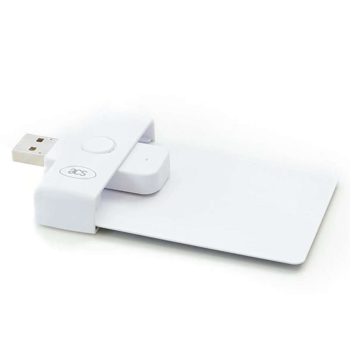 ACS ACR39U-N1 PocketMate II - Lector de Tarjetas Inteligentes Smart Card ID Eid USB Tipo A (DNI electrónico) Plegable y Compacto, Blanco