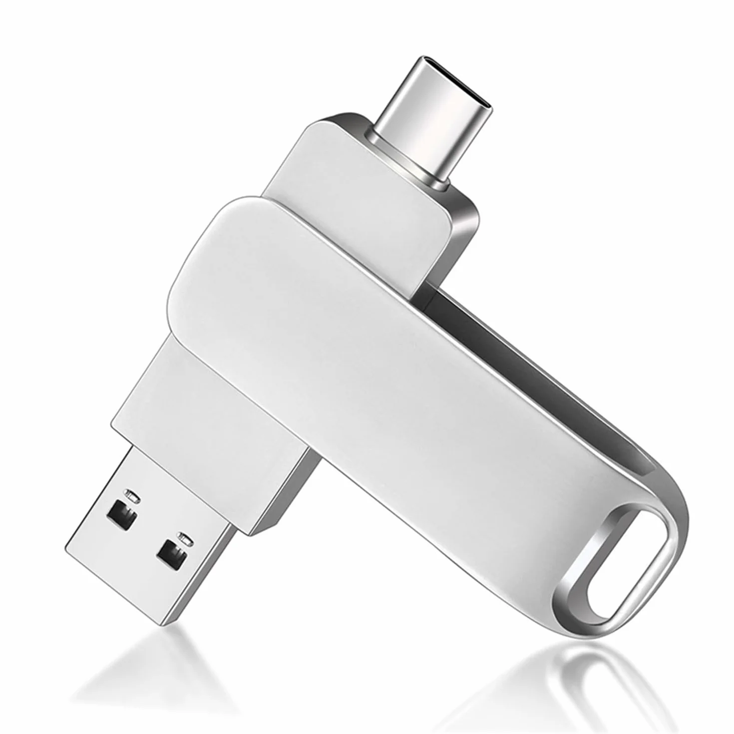 Memoria USB 512GB, Pen Drive USB C 2 en 1 OTG Dual Flash Drive Metal Memory Stick para PC, Tabletas, Macbook, Estéreo de Automóvil, Smartphones,TV