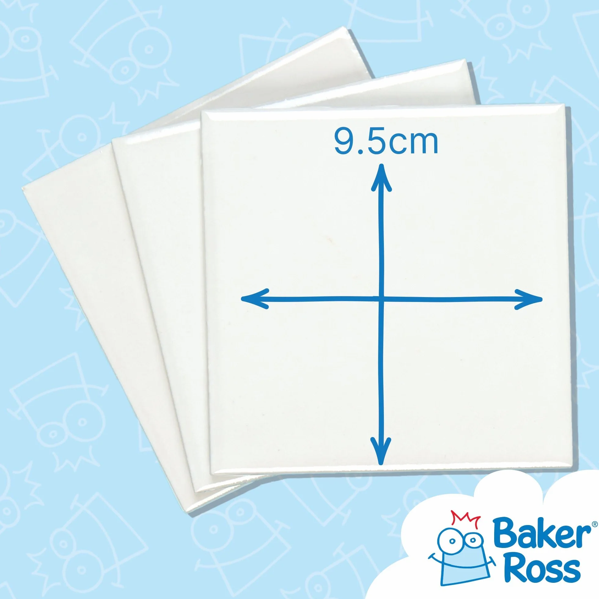 Baker Ross Haz Tus Propios Posavasos Azulejos de Cerámica para Niños Artes y Manualidades