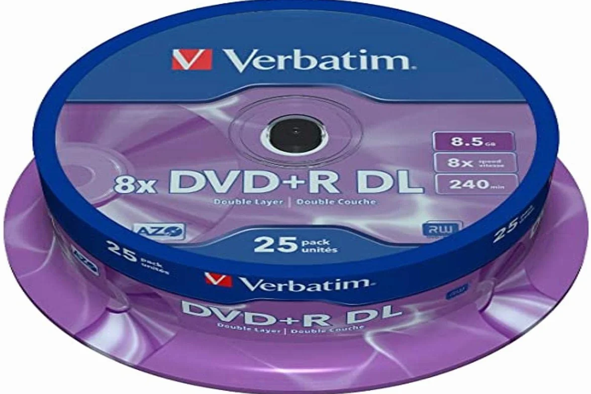 Verbatim DVD+R Double Layer 8X Matt Silver 25pk Spindle 8.5GB DVD+R DL