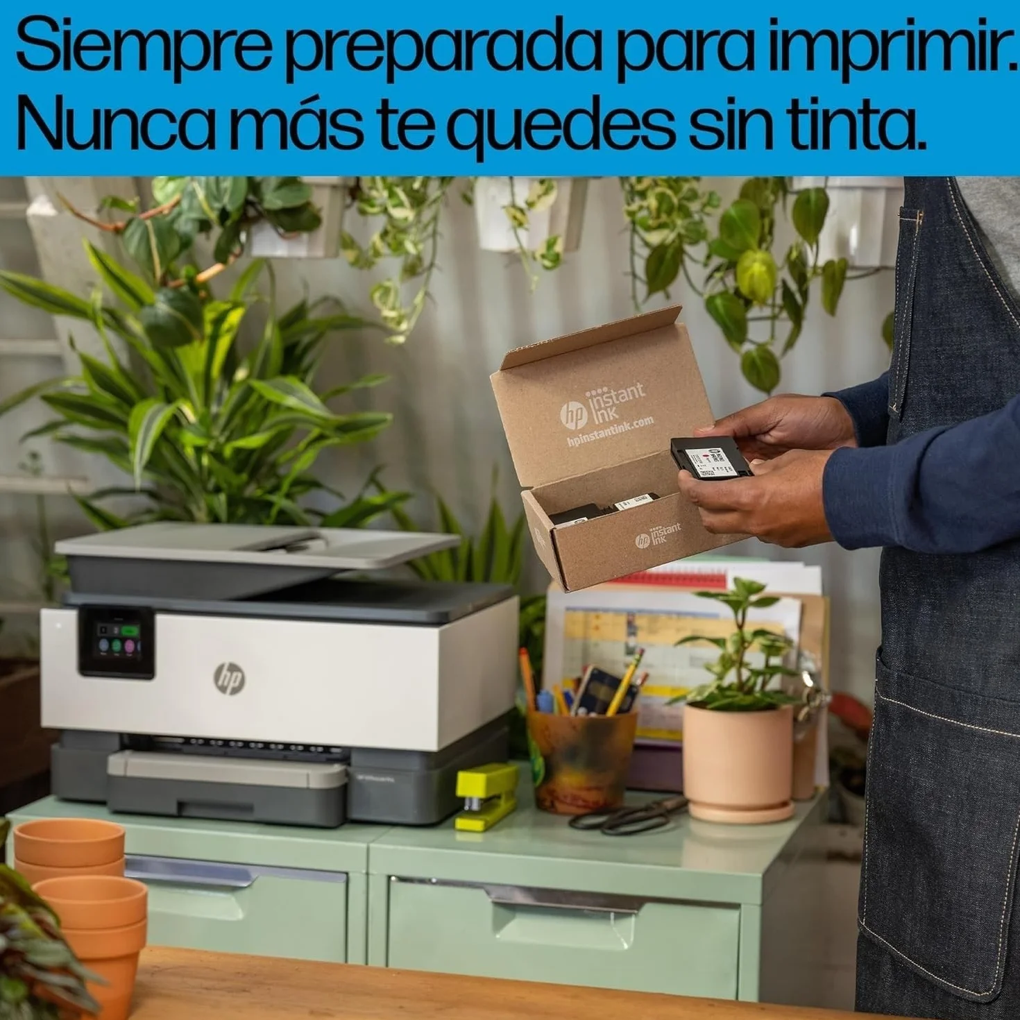 HP OfficeJet Pro 9120e, Impresora multifunción Profesional de inyección de Tinta A4 a Color, Copia, escáner, fax, Wi-Fi, impresión a Doble Cara automática, 22 ppm, 6 Meses Instant Ink, Gris