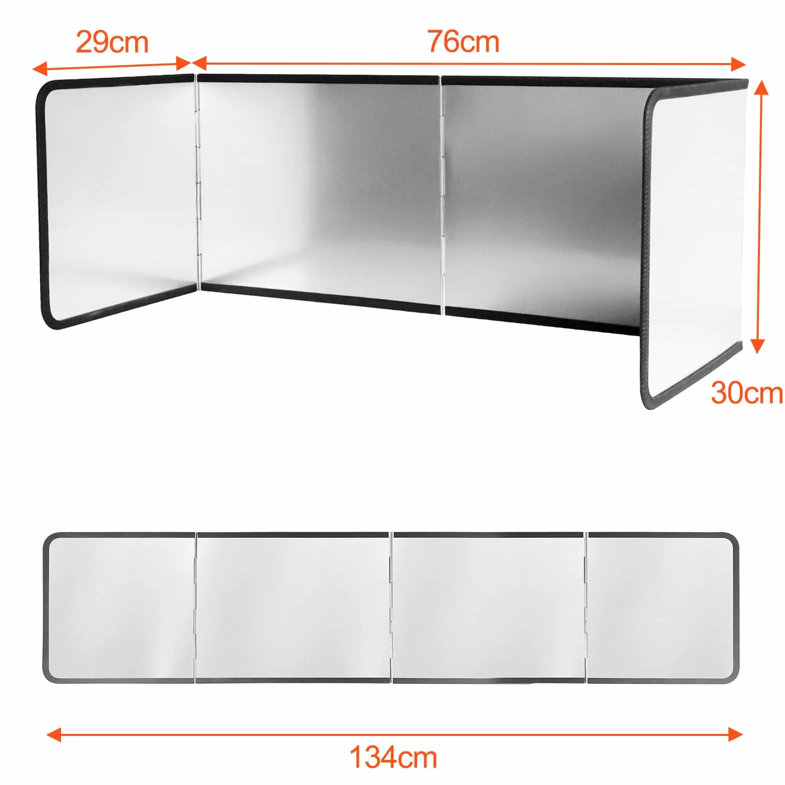 Protector Antisalpicaduras Cocina Plegable 4 Lados Panel Antisalpicaduras para Estufas 76x29x30cm