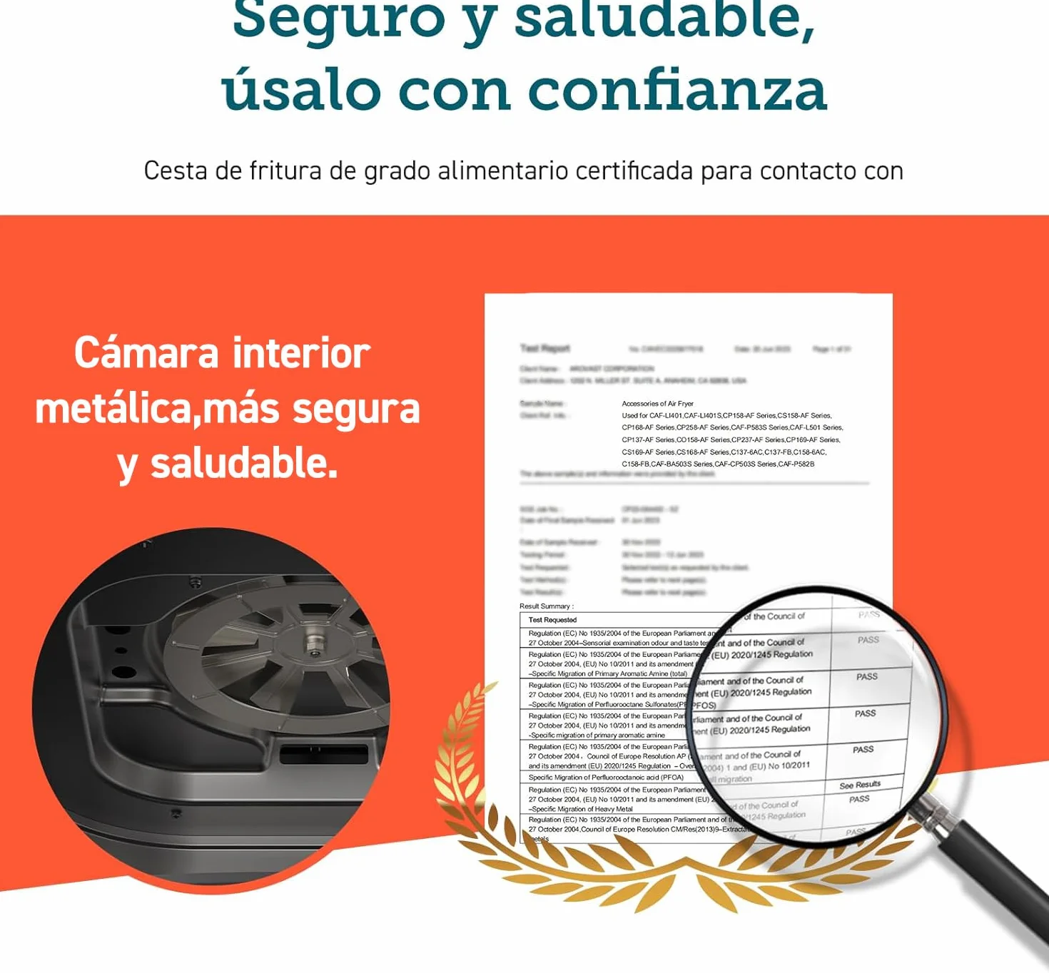 Cosori Freidora de Aire 4,7L 230°C Air Fryer 9 Programas Panel Táctil Gris L501