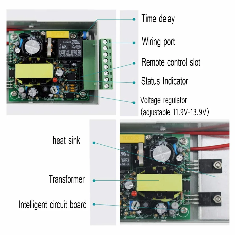 AC 110-240V a DC12v 3A 36w Fuente de Alimentación para el Sistema de Control de Acceso de Puerta Fuente de Alimentación K80
