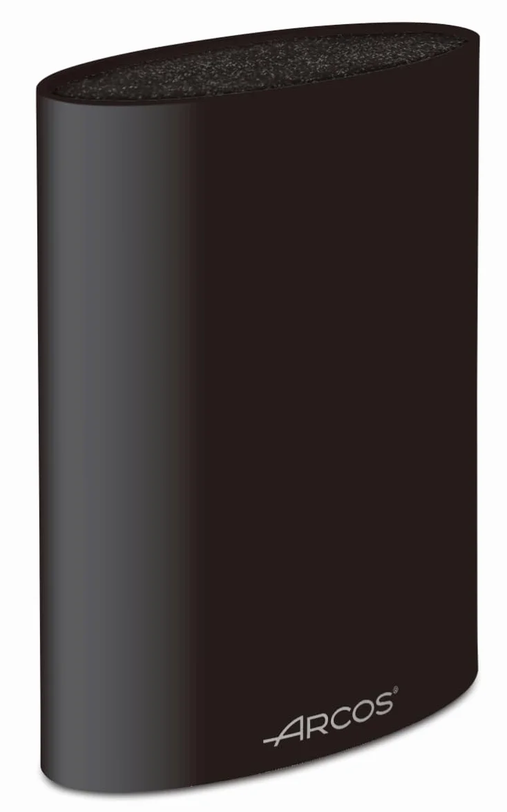 Arcos Tacos - Bloque Universal para Cuchillos hasta 20 cm - Hecho de Caucho Termoplástico 220 x 160 x 65 mm - Color Negro