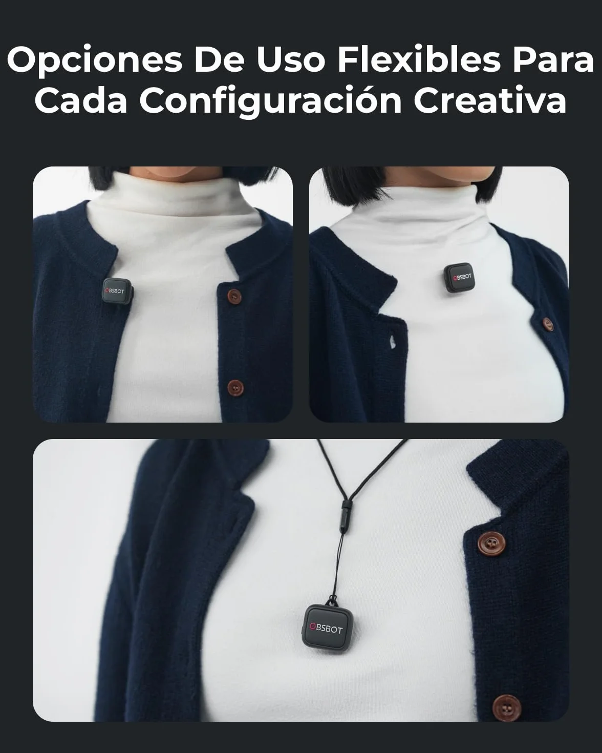 OBSBOT VOX SE Micrófono Inalámbrico Live Streaming, Compatible Tiny 3 Serie | Rango De Captación: 100m Máx.