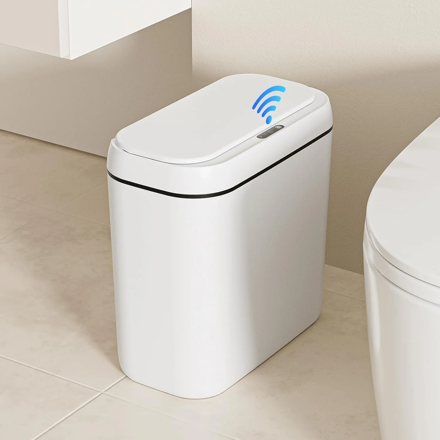 Cubo de Basura Inteligente Silencioso Cubo Basura Automatico Carga USB Cubos Basuras con Sensor Papelera Inteligente Papelera Baño con Sensor para Cocinas, Oficinas, Salones y Baños