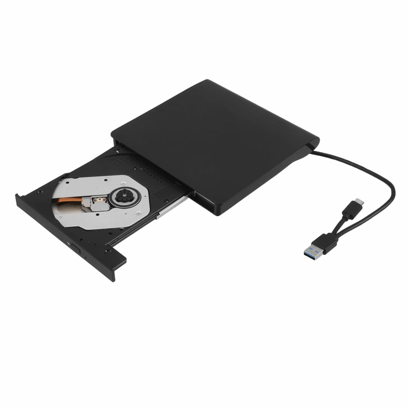 Homoyoyo Externa de CD y DVD USB Tipo C para Portátil y Ordenador, Plug and Play, Compatible Varios Dispositivos, Negro