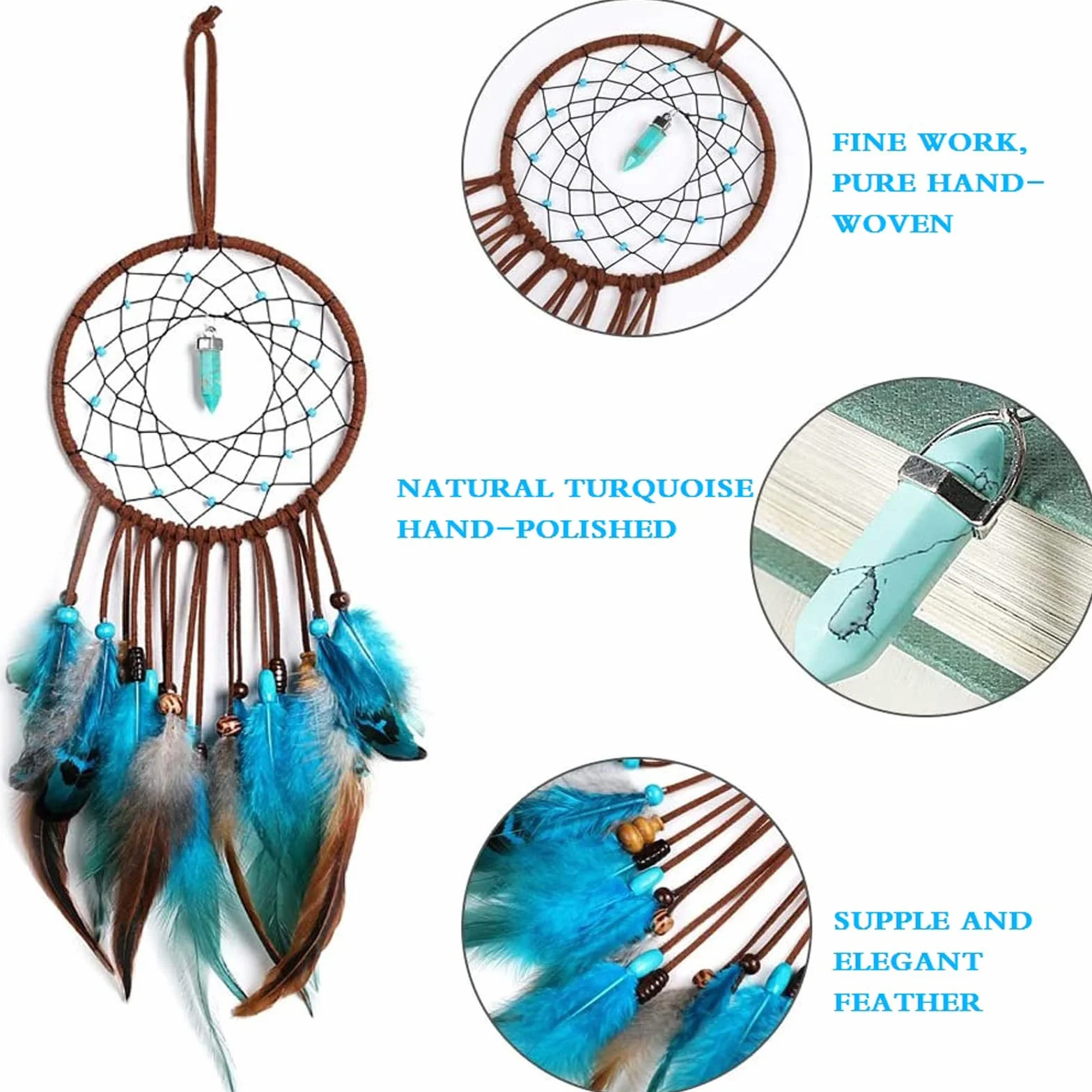 Atrapasueños con Plumas para Niños Decoración Habitación Familiar