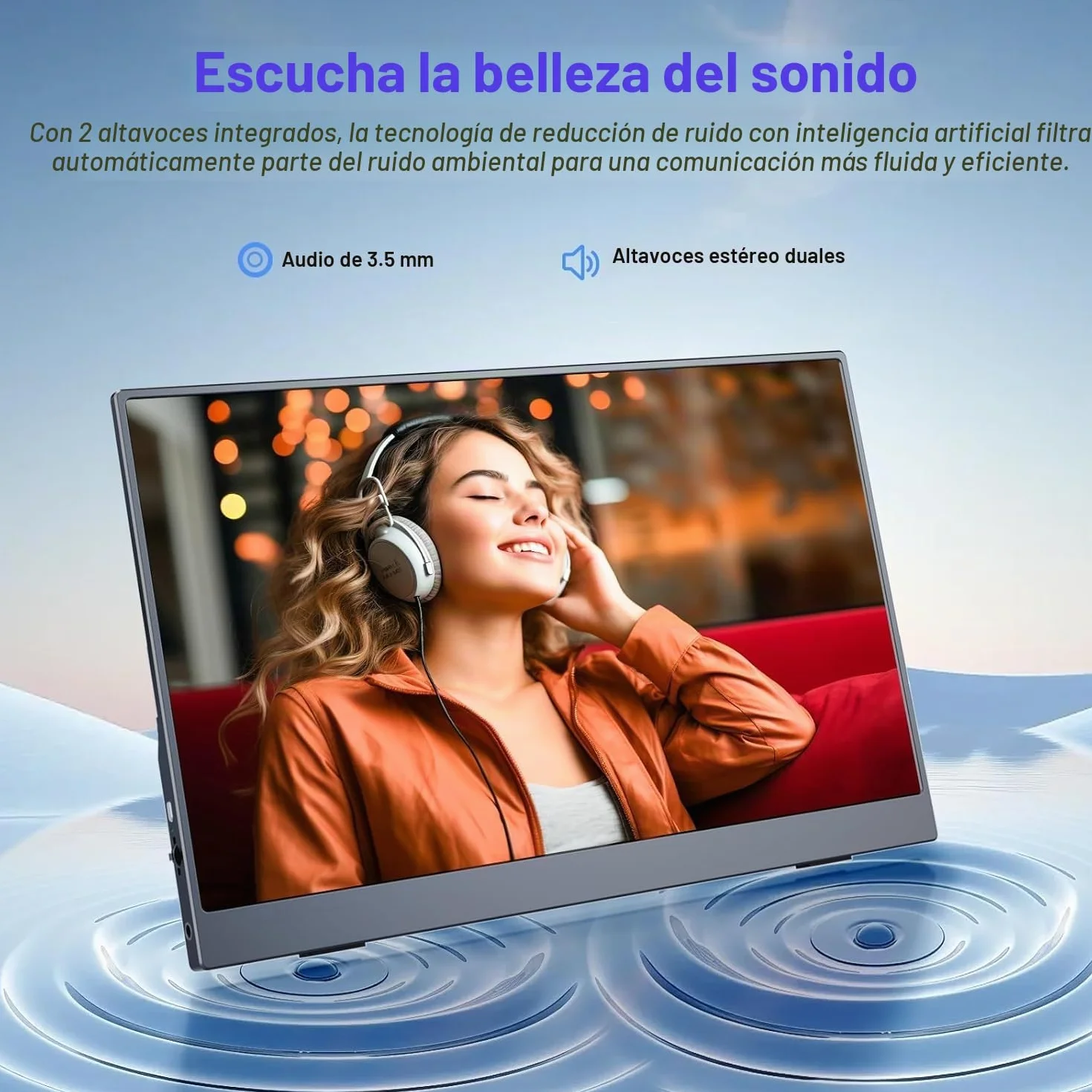 Monitor Portátil 15.6 Pulgadas IPS 1080P FHD con Mini HDMI USB-C para Portátil PS5 Xbox