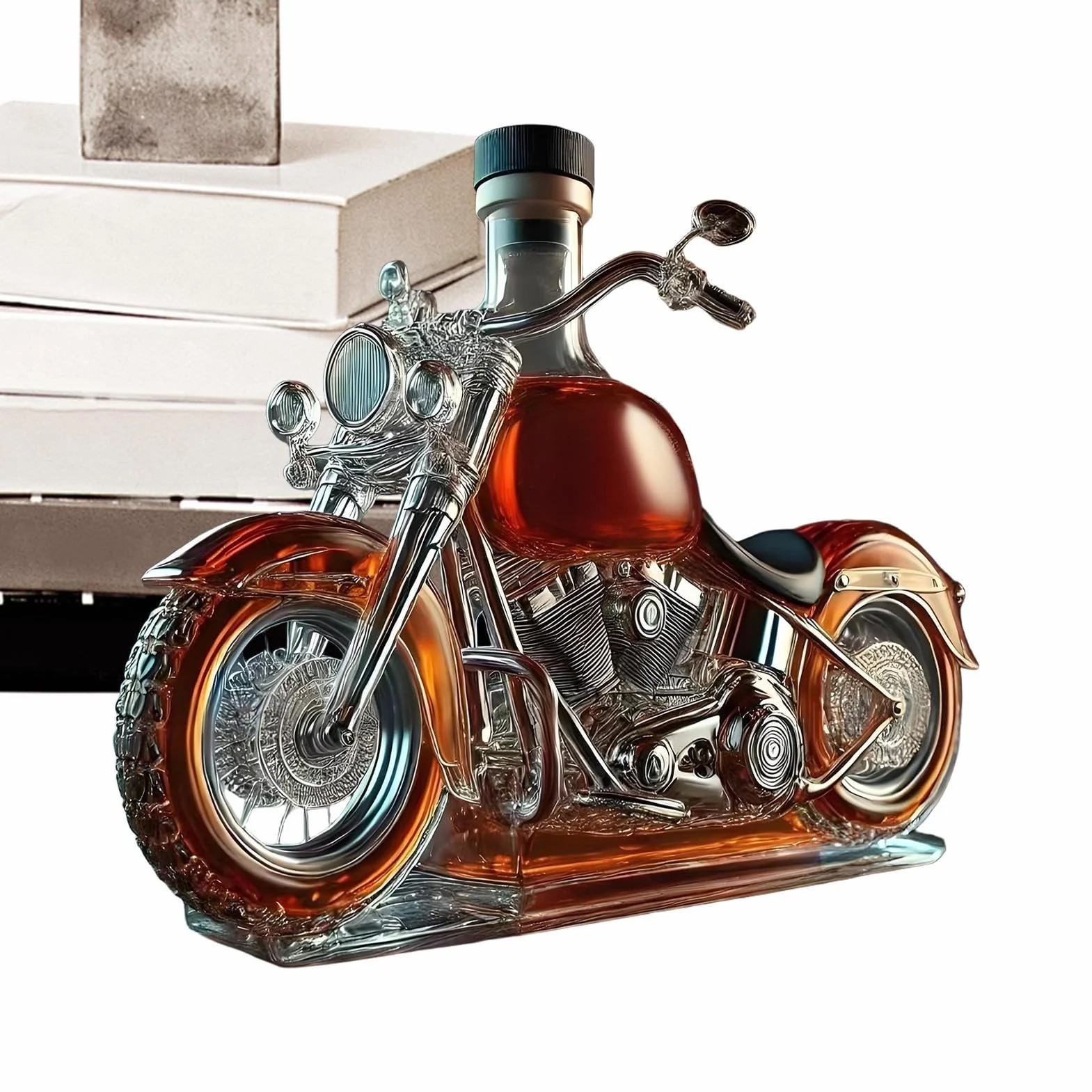 Butelka Do Whisky Design Motocykla 3D Karafka Kształt Motocykla Szklana Karafka Do Whisky