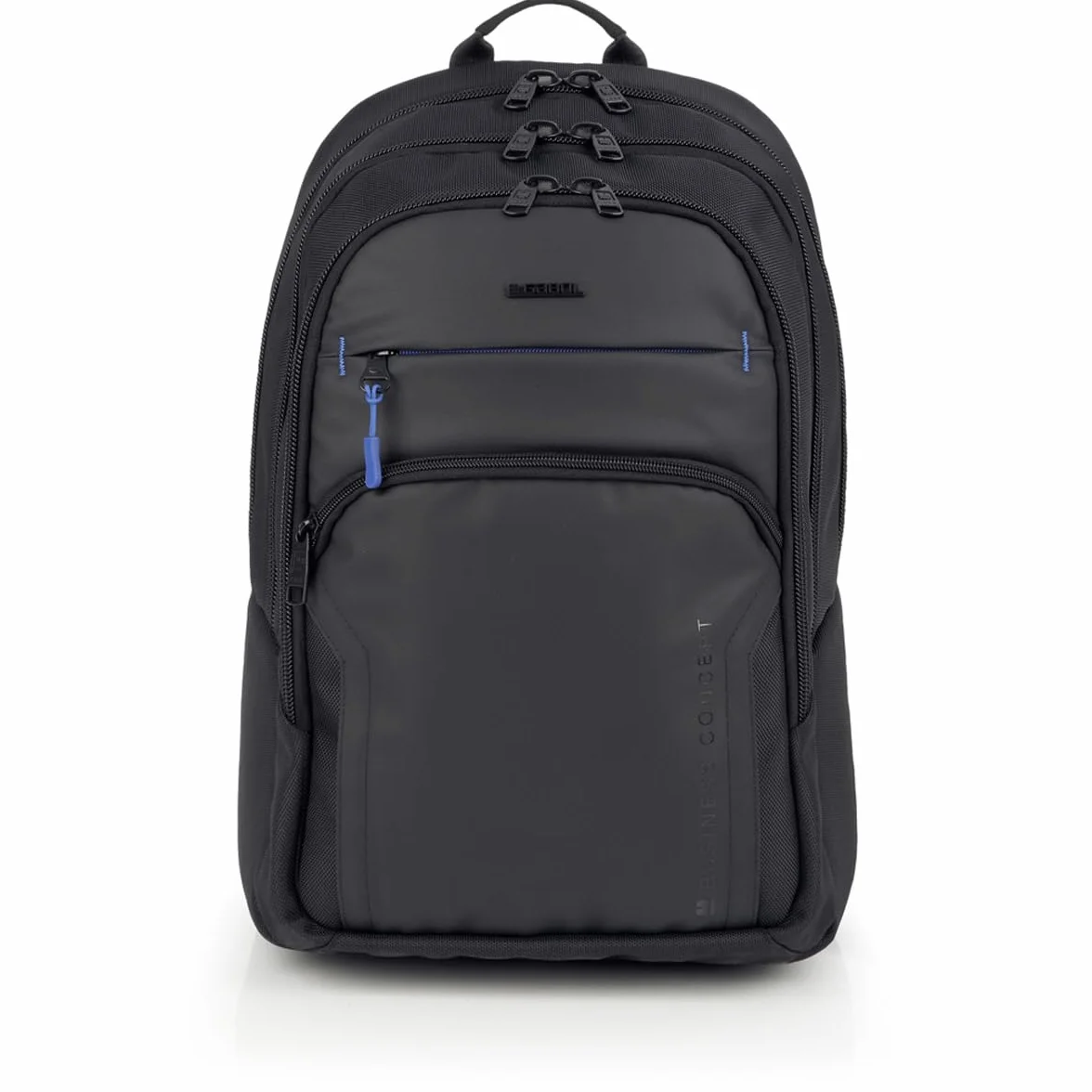 Gabol - Mochila para Portátil 15,6" Pixel 33x47x19 cm - Capacidad 25L - 3 Compartimentos y Acople a Maleta - Diseño Español en Poliéster Resinado y Libre de PVC - Negro