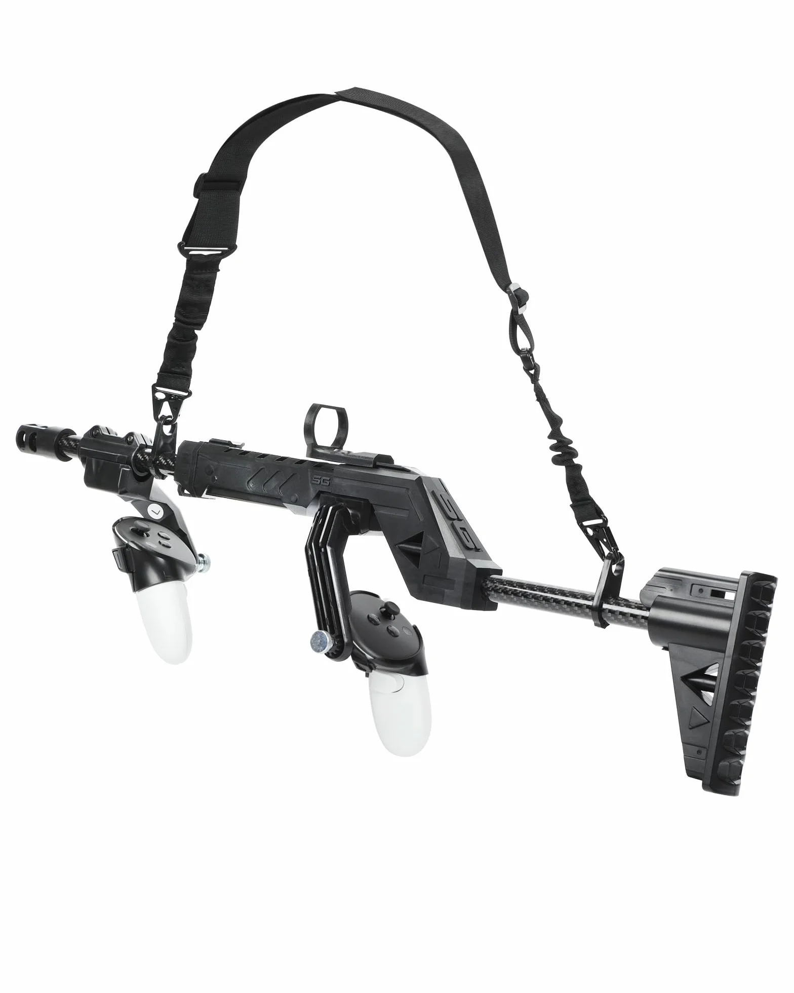 VR Gun Stock para Quest 3S/3, Manija del controlador de tiro VR para Quest 3, Accesorios para juegos VRShooting, con tirantes