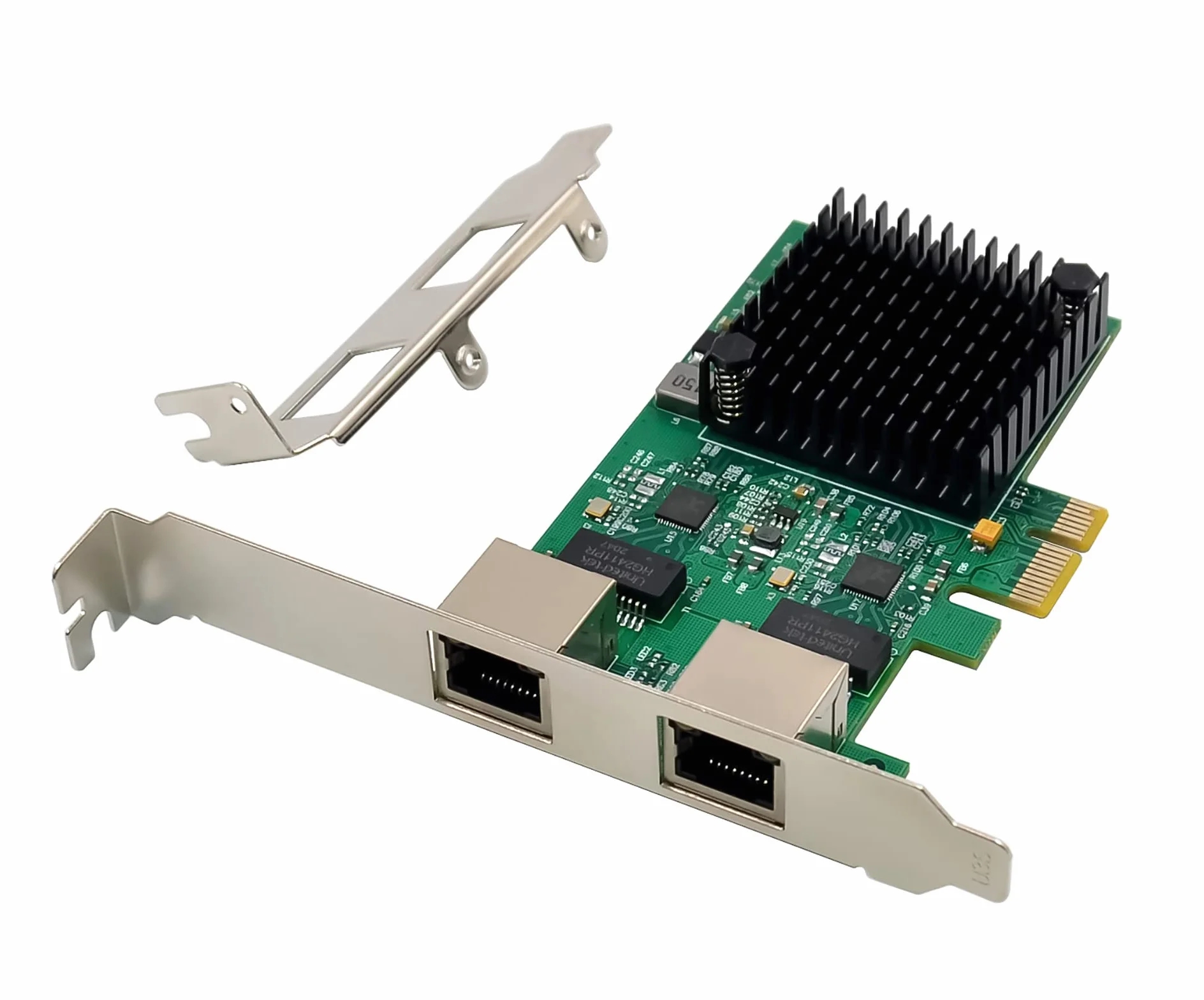 Adaptador de red PCIe de doble puerto 2.5GBase-T RTL8125B 2500/1000/100Mbps PCI Express Gigabit Ethernet NIC Controlador LAN RJ45
