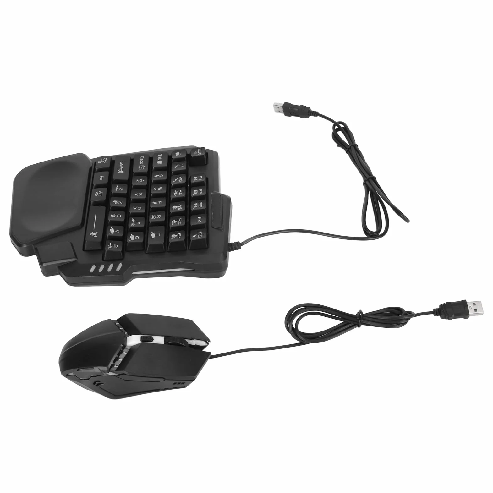 Combo de Medio Teclado y Ratón para Juegos, para Mix Se Teclado Convertidor de Ratón, K13 RGB Retroiluminado Medio Teclado, Ratón G4, Soporte de Teléfono para Android