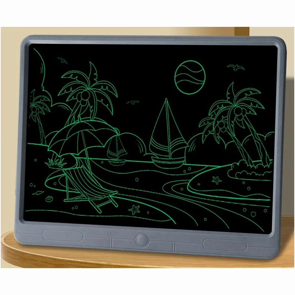 Mesa de escritura LCD de 21 pulgadas Mesa de dibujo para niños Pizarra de aprendizaje Pizarra de grafiti monocromática para escritura a mano