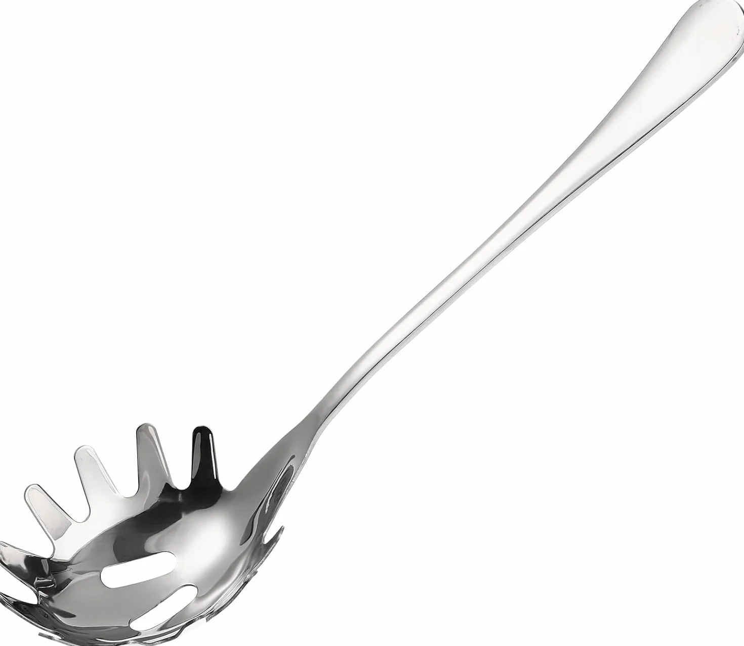 Cuchara de pasta de acero inoxidable con mango ergonómico para espaguetis