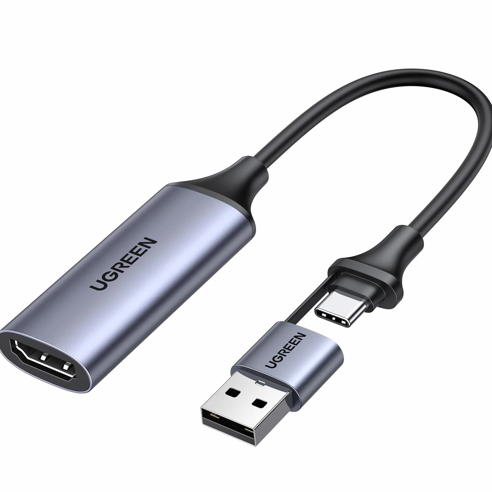 UGREEN Tarjeta de Captura de Video HDMI a USB C Entrada 4K 1080P, Grabación de Video, Audio y Juegos, Compatible con Switch, PS4, PS5 Pro, Xbox, TV Stick, Cámara, iPad, MacBook, Teléfono, PC, Quest 3