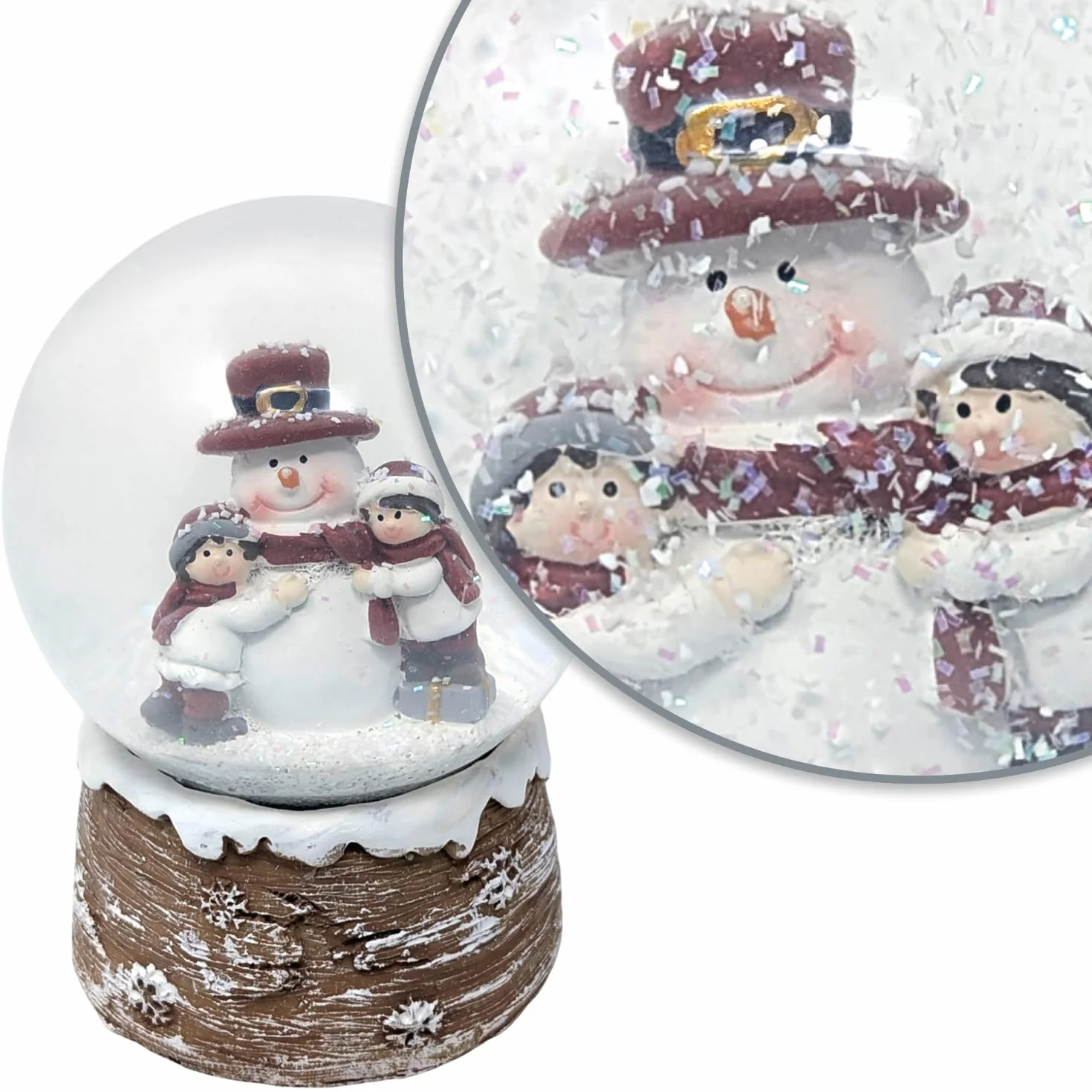 COM-FOUR® Bola de Nieve navideña decoración Festiva Nevada Brillante