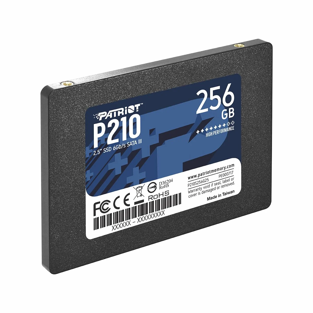 Patriot P210 SSD 256GB SATA III Disco Sólido Interno 2.5" - P210S256G25