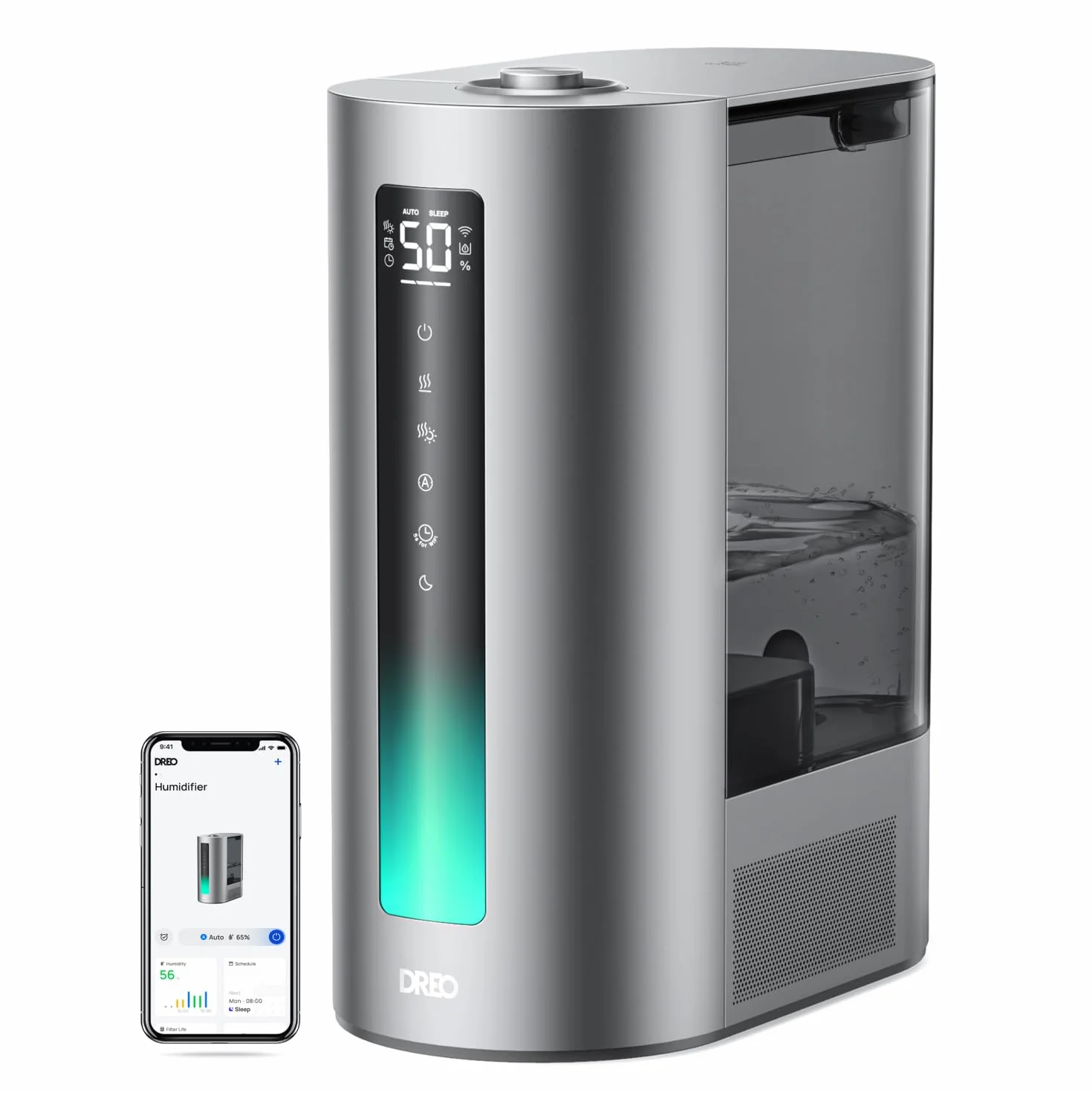 Dreo Humidificador 6L Inteligente Vapor Frío Caliente Silencioso 60 Horas Google Alexa HM713S