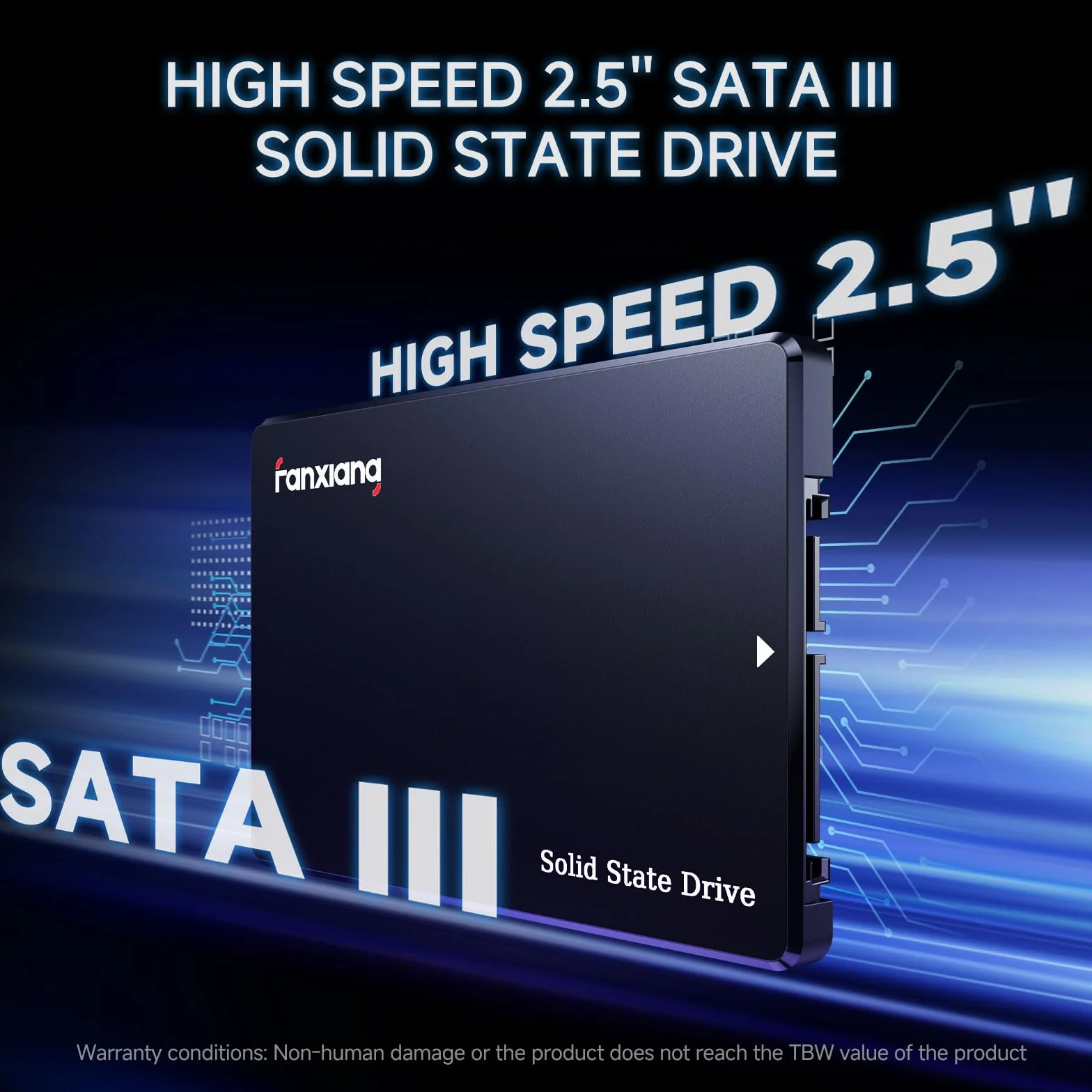 fanxiang SSD 512GB SATA III 6Gb/s 2,5", 560 MB/s de Lectura, SATA SSD 512GB, Disco Duro Interno para Conpatible con computadoras de Escritorio y portátiles