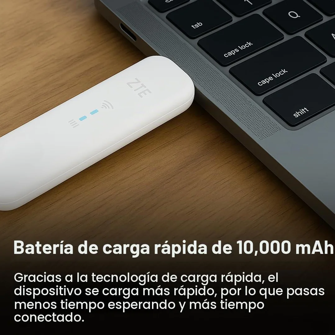 ZTE MF79N, módem USB Wi-Fi Desbloqueado, Punto de Acceso Wi-Fi de Viaje de bajo Costo a 10 Dispositivos, Puertos de Antena Externa + 2 años de garantía (Blanco)
