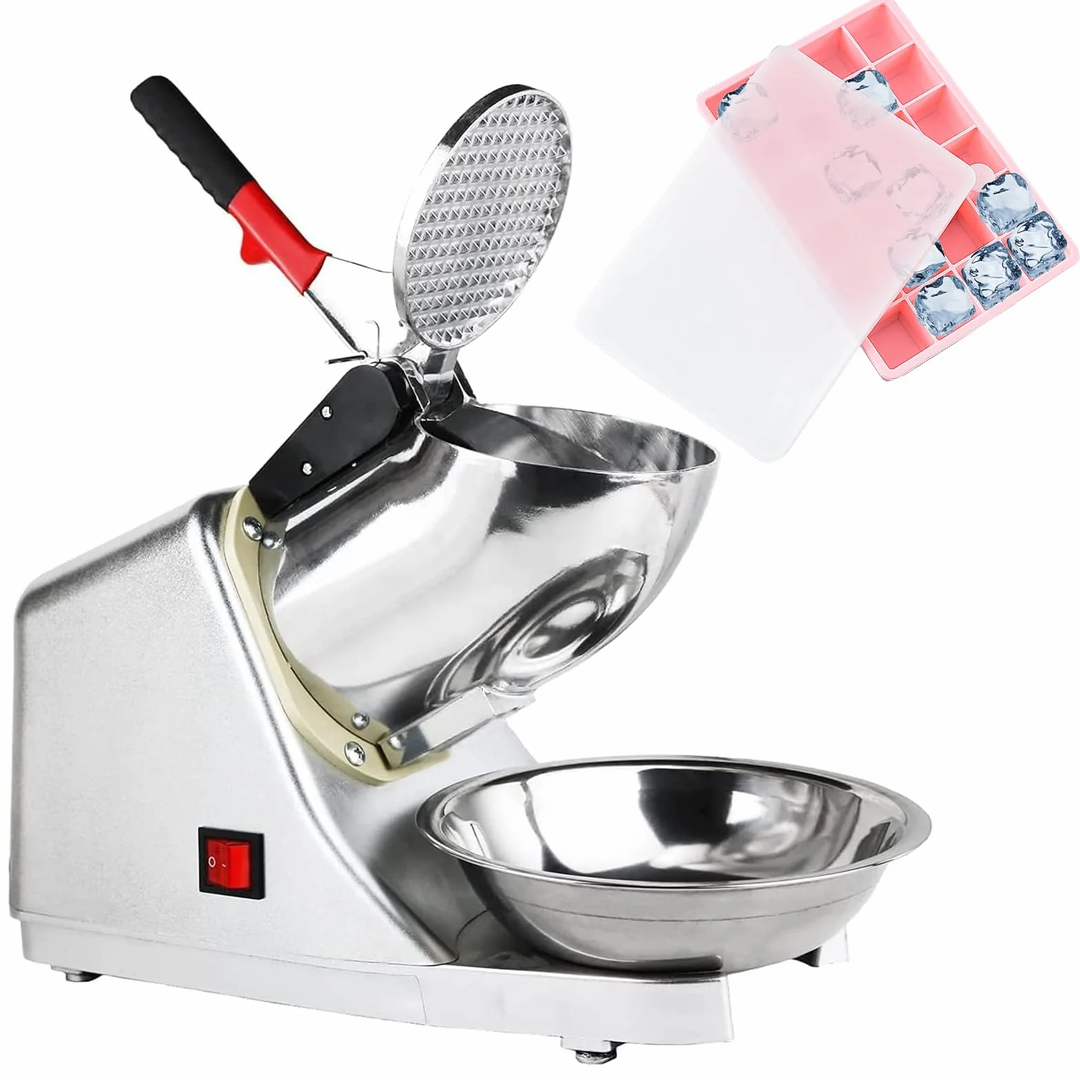 Tosucs Trituradora de Hielo Eléctrica 300 W 80 kg/h Acero Inoxidable