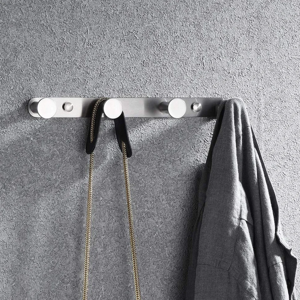 Ganchos Toalla Acero Inoxidable 304 Perchero Pared 4 Ganchos Baño Cocina