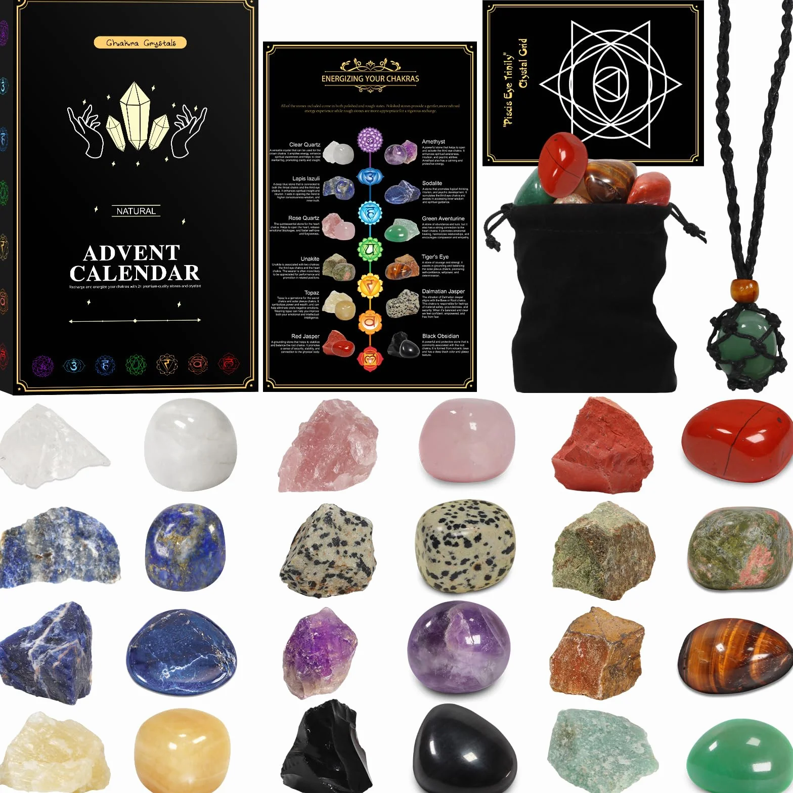 Calendario Adviento 2026 Minerales y Piedras Preciosas 25PCS