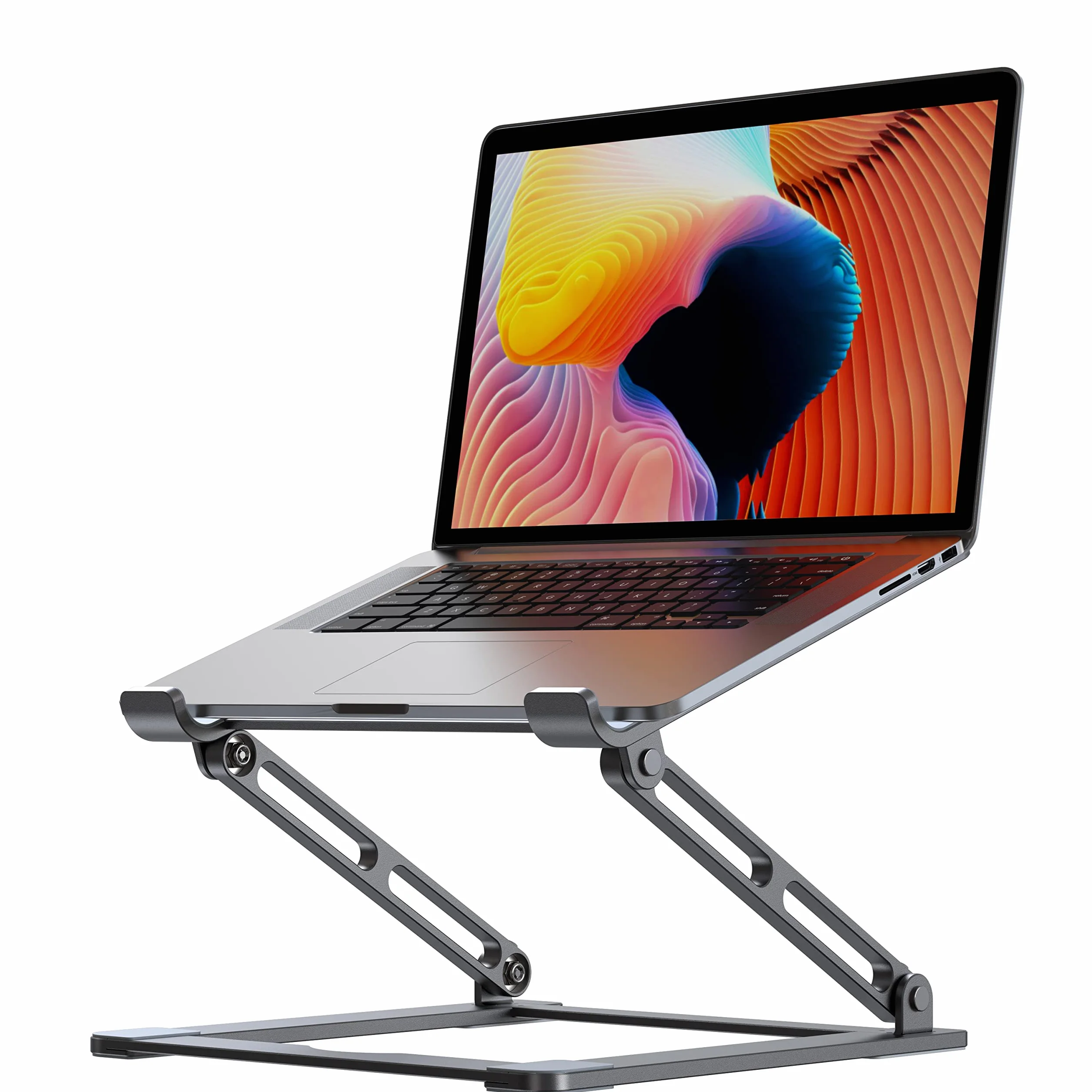 Soporte para Ordenador portátil con Altura Ajustable en Varios ángulos, para MacBook Air/Pro y Otros portátiles de 10 a 17,3 Pulgadas, Color Gris