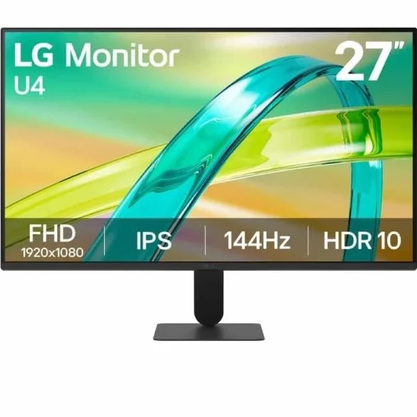 LG Monitor 27U411B-B - 27'', FHD (1920 x 1080), IPS, 144 Hz, 16:9, Negro | FreeSync, sRGB 99%, Panel IPS, HDMI 2,0, Modo Lectura, Antiparpadeos