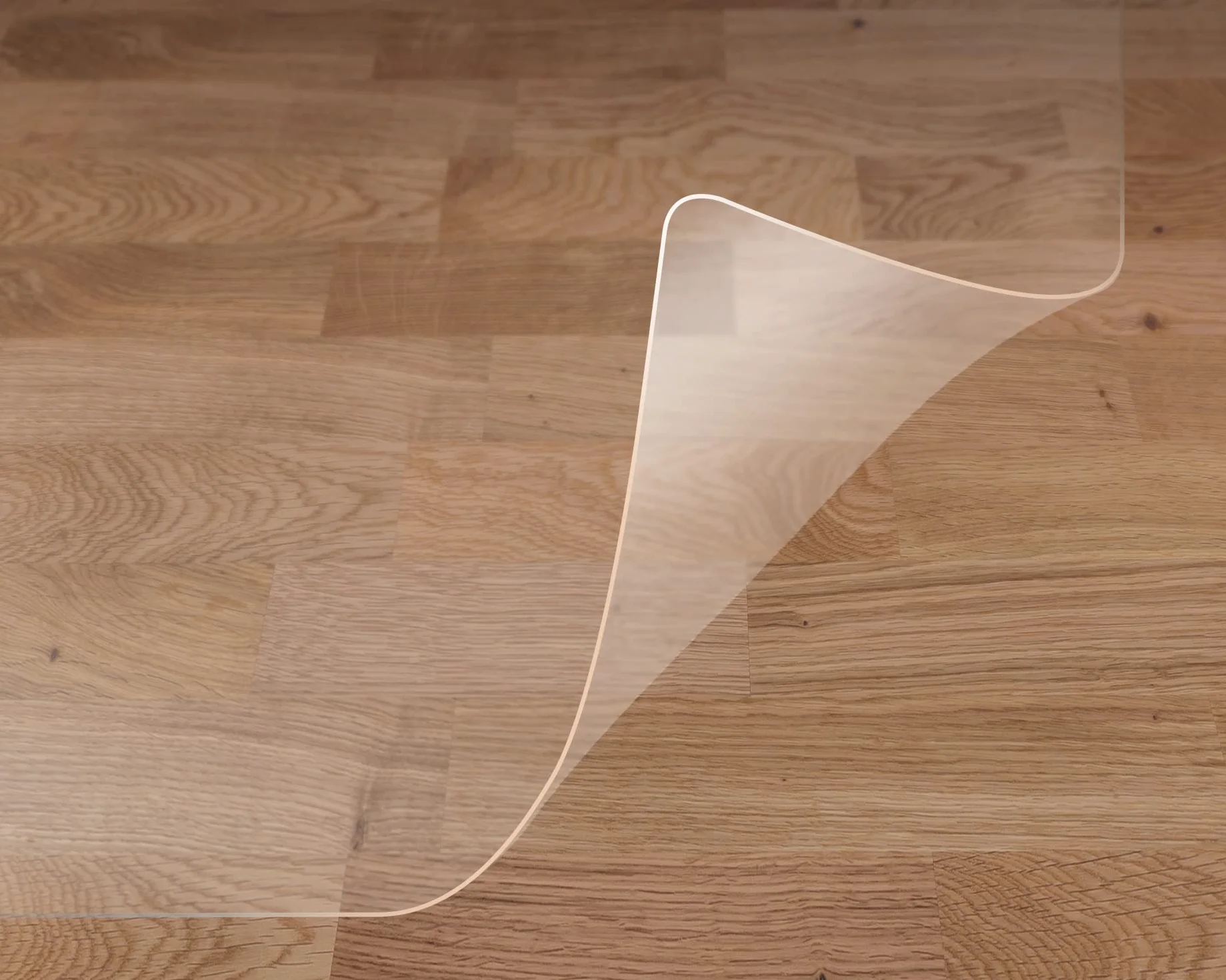 Alfombrilla Protectora para Suelos de Vinilo 90x90 cm Antideslizante Silla Oficina
