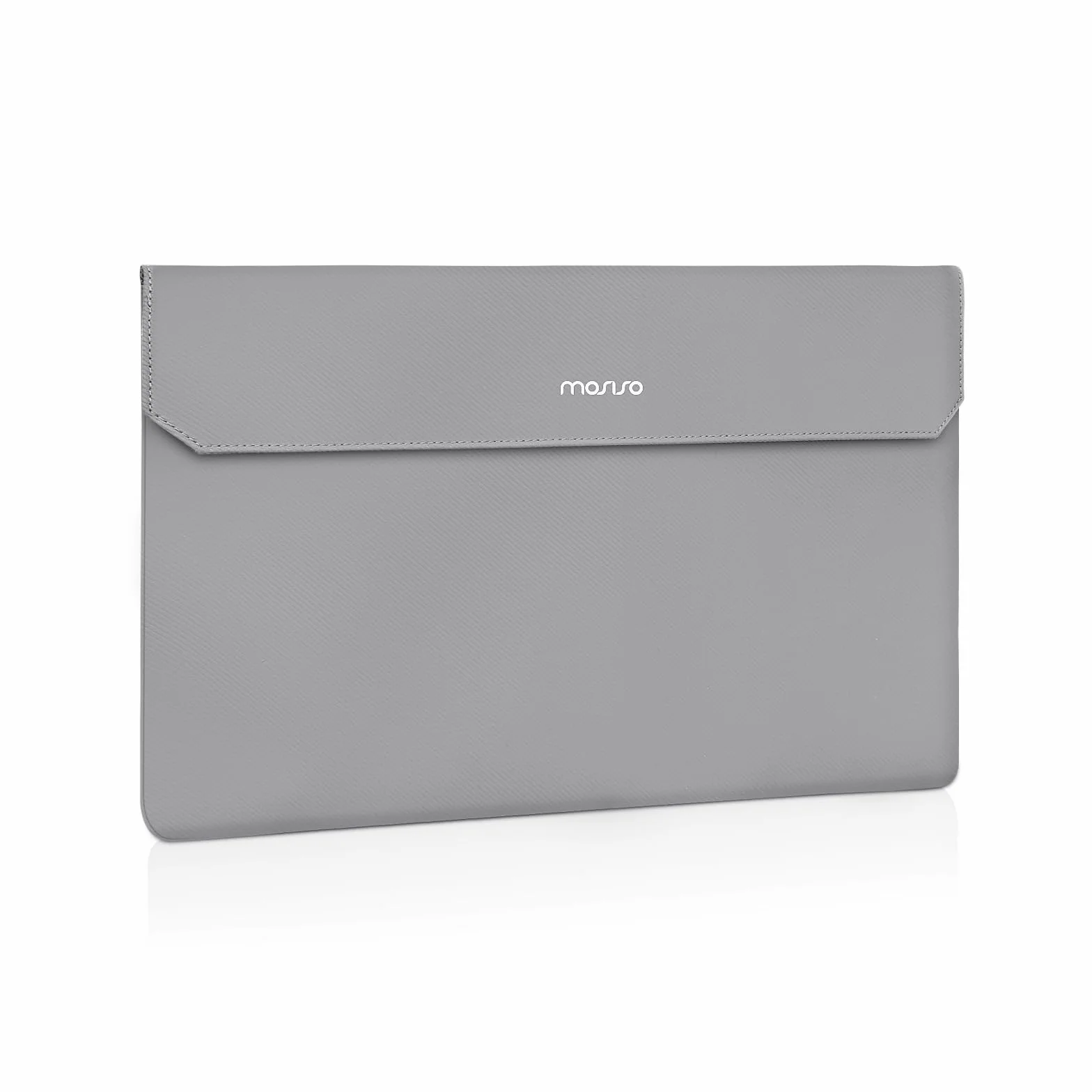 MOSISO Funda Monitor Portable 16,1 Pulgadas, Carcasa Transporte para Mayoría Monitores Portátiles 15,6-16,1, Maletín Pantalla Laptop con Bolsillo Frontal, Estuche PU Cuero Monitor Laptop Viaje,Gris