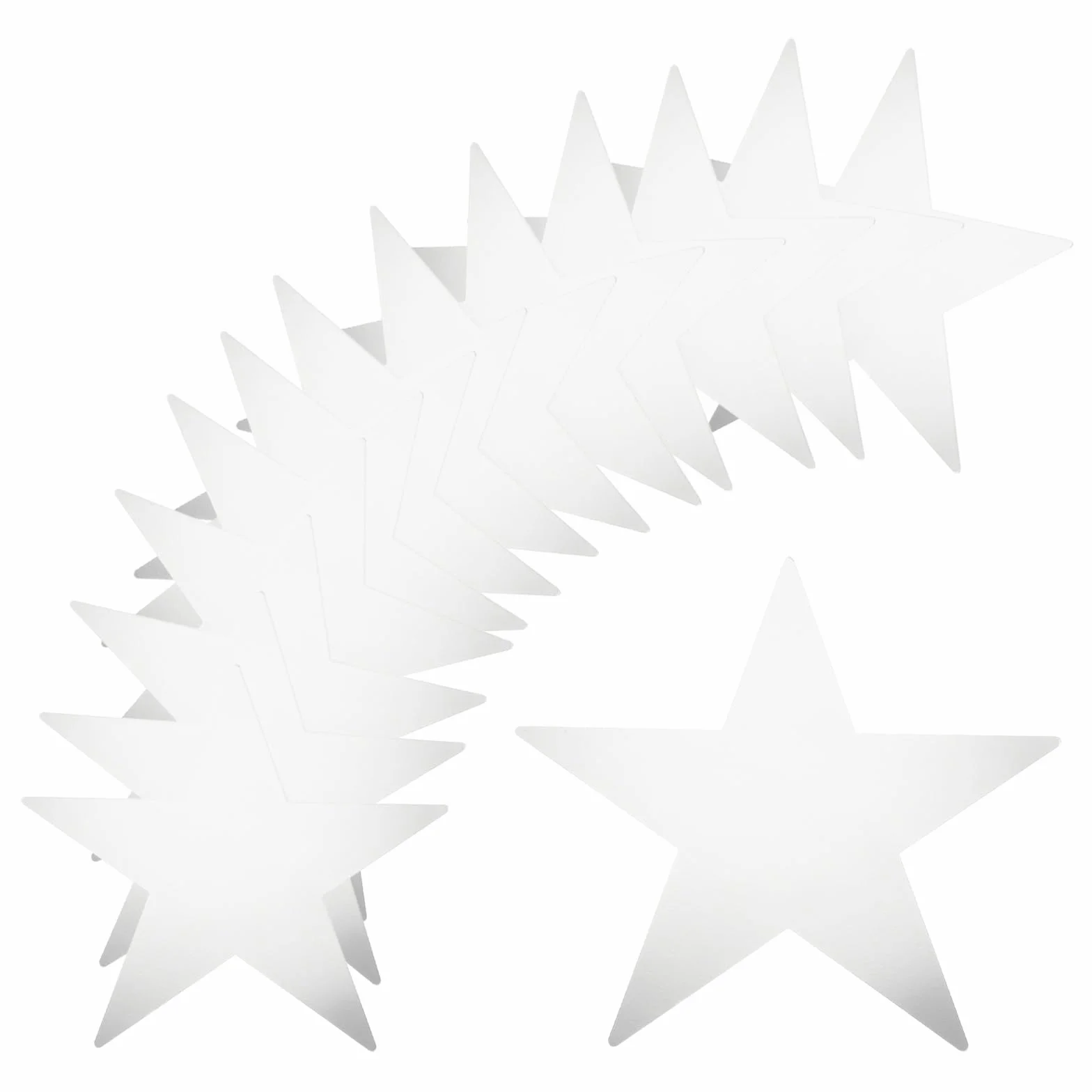 QUARKZMAN 120 Piezas Recortes Estrellas Plateadas Doble Cara Papel Decoración Estrellas Cartón 6 Pulgadas