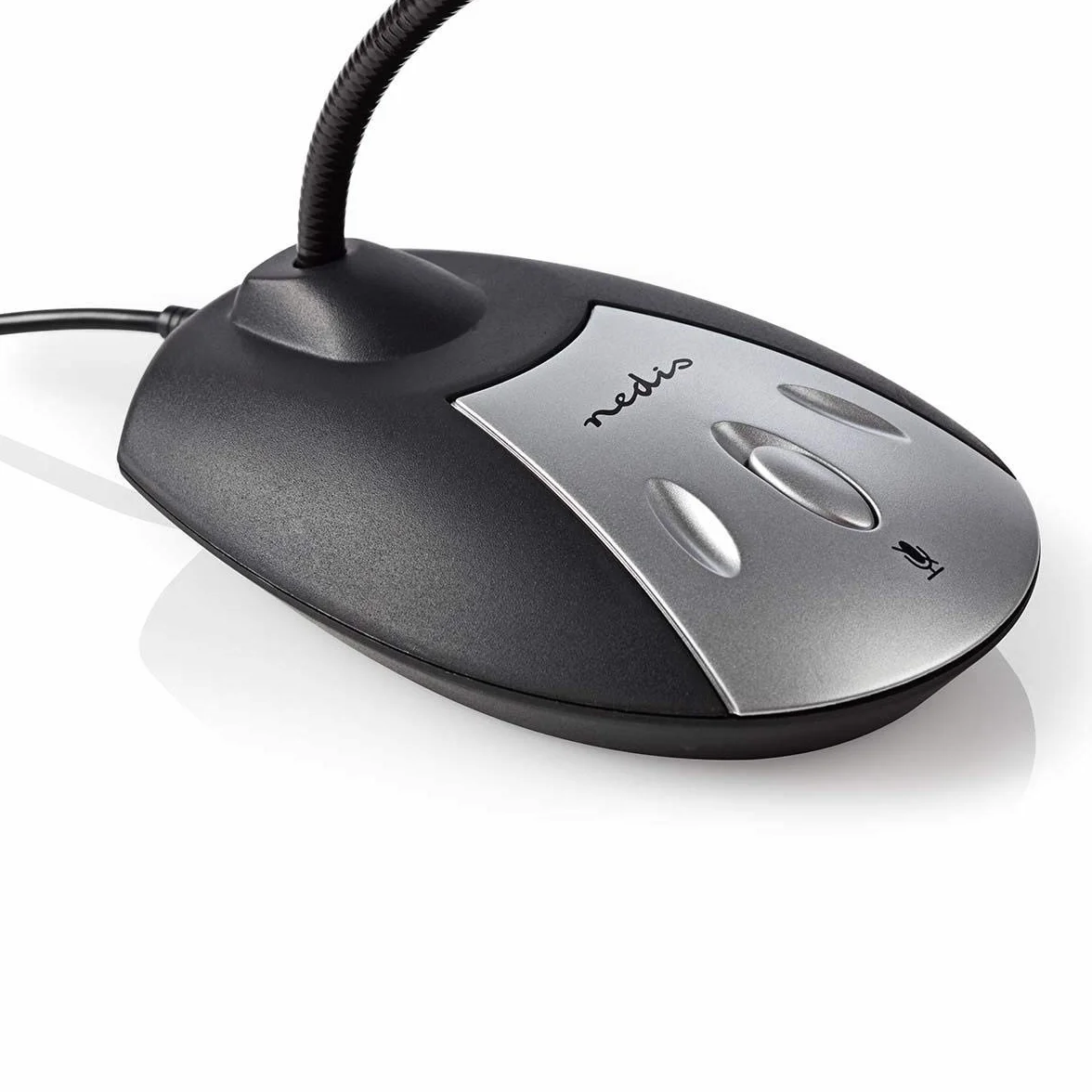 Nedis Microfono con Cable USB N egro/Gris