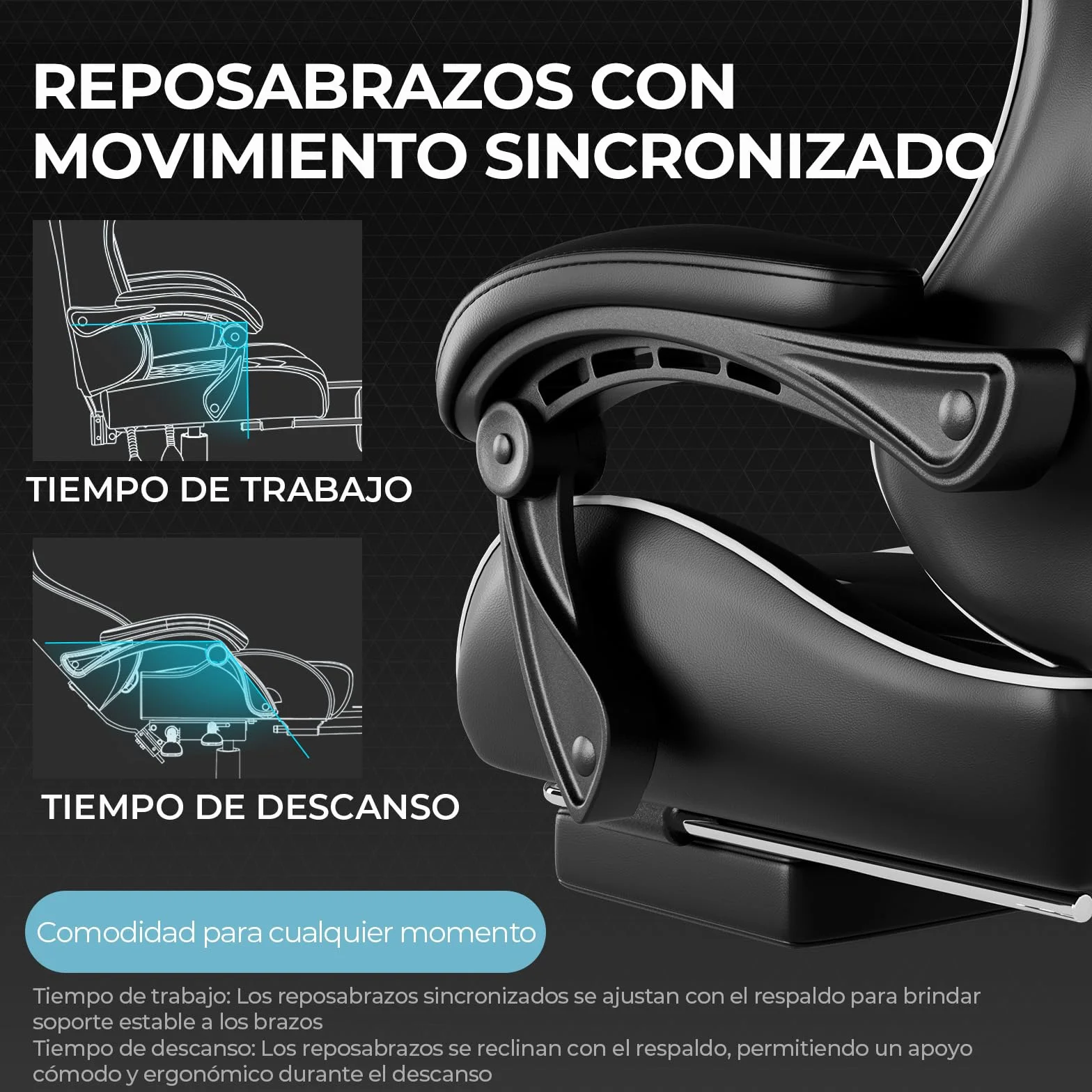 LUCKRACER Silla Gaming Ergonómica con Masaje, Reposapiés Retráctil, 150 kg, Blanco
