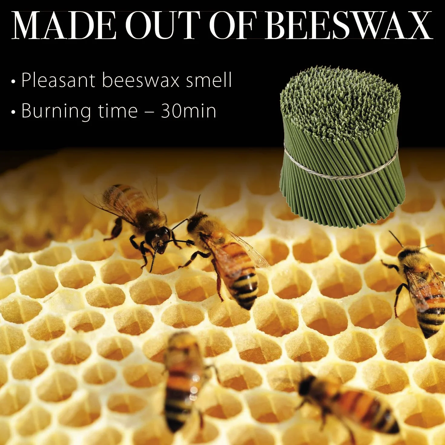 Danilovo Velas de Cera de Abeja Verde 16 cm 100 Unidades Ortodoxas Oración