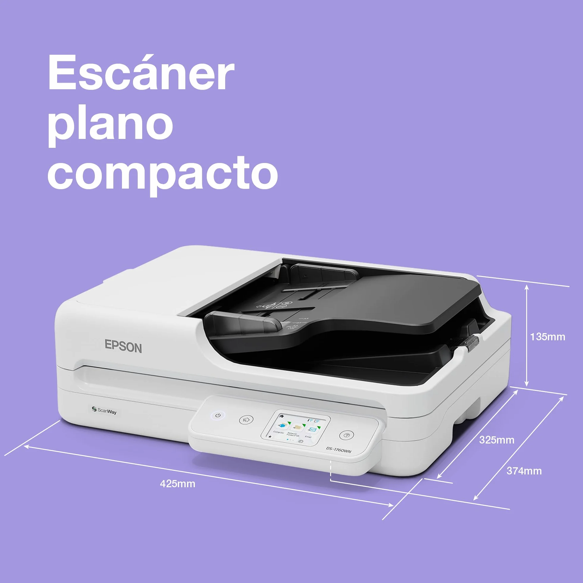 EPSON Workforce DS-1760WN Escáner de Documentos A4 ADF WiFi