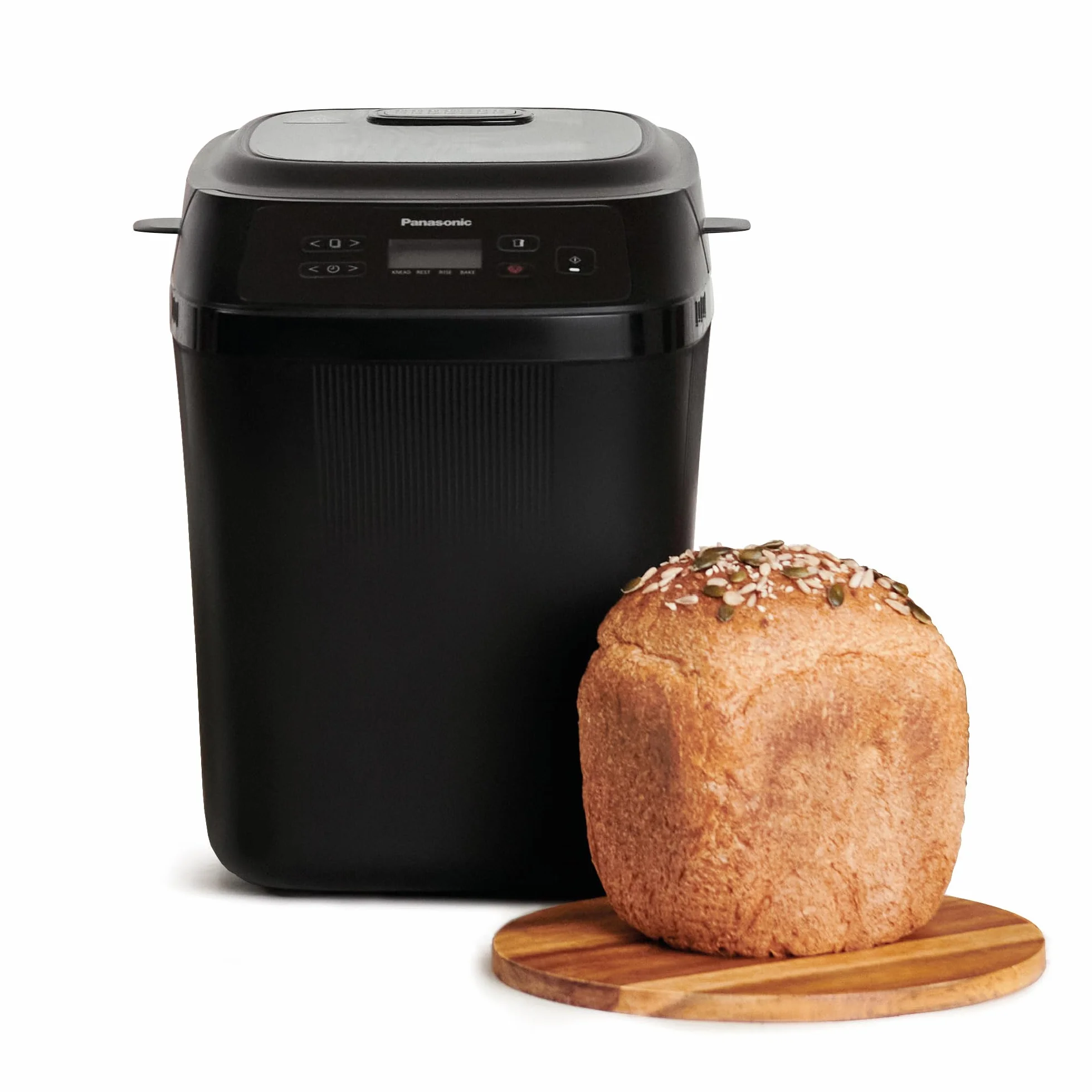 Panasonic SD-PN100KXE Mini Panificadora Automática para Hogares Pequeños, 4 Programas Sin Gluten, Diseño Compacto, 18 Programas Automáticos, Pantalla LCD, Pan Pequeño 200 o 400g, Negro