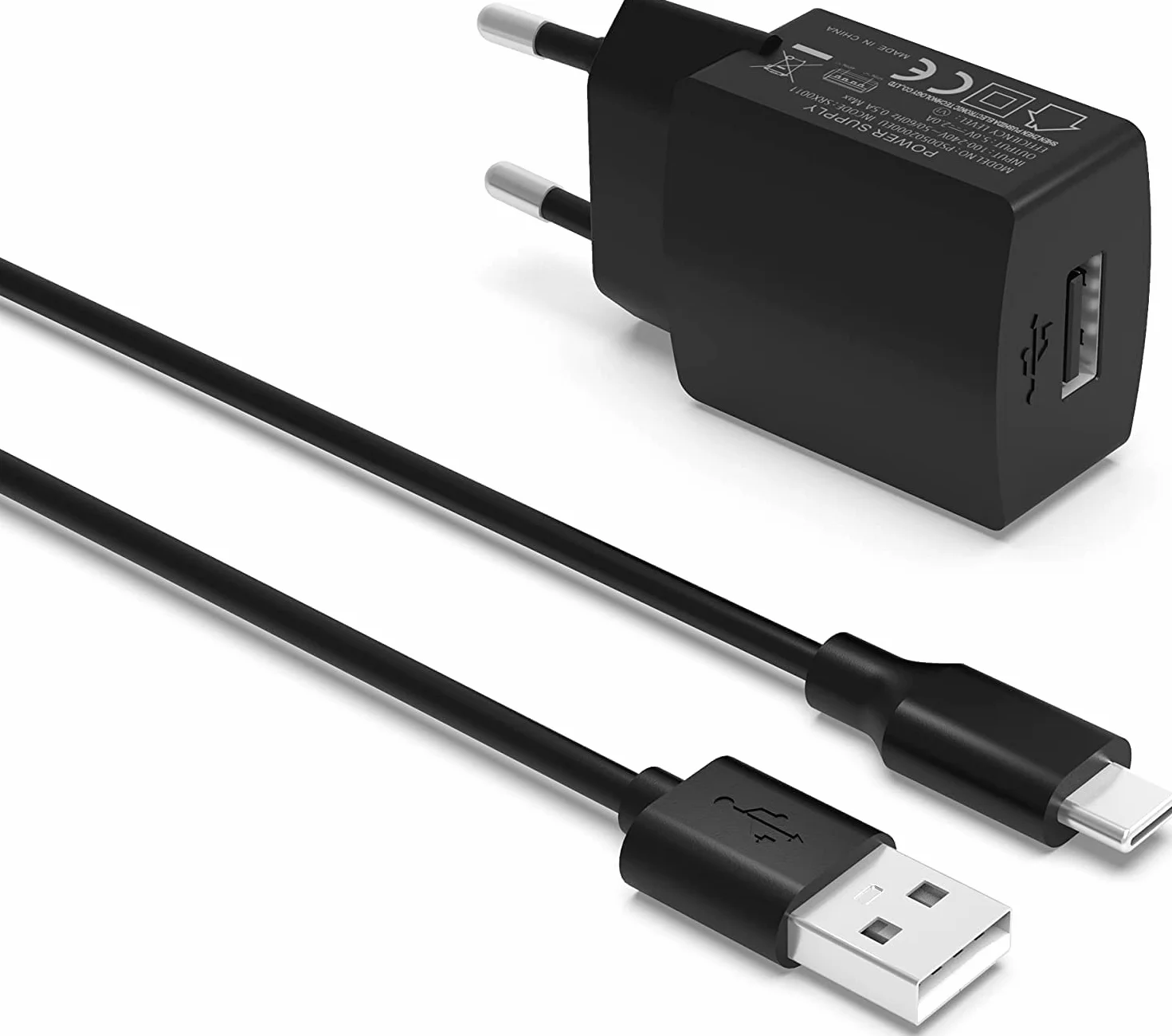 Superer USB Tipo C Cargador Compatible con Samsung Galaxy Tab A 10.1 2019 SM-T510, 8.0 SM-T380/T385/T590 Tablet Cable de Alimentación