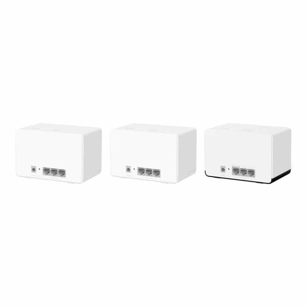 Mercusys Halo H85X (3-Pack) – Sistema Mesh Wi-Fi 6 AX3000, Cobertura de hasta 650 m², 2.5 Gbps WAN/LAN, gestión con App MERCUSYS