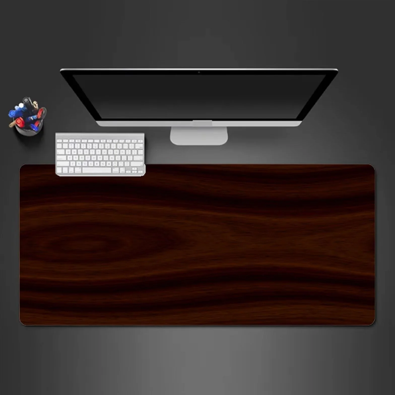Alfombrilla Raton Gaming XXL 1200x600x2cm Alfombrilla de Ratón Grande Alfombrilla Gaming de Escritorio con Base Antideslizante para Gamers PC y Portátil (Grano de Madera)